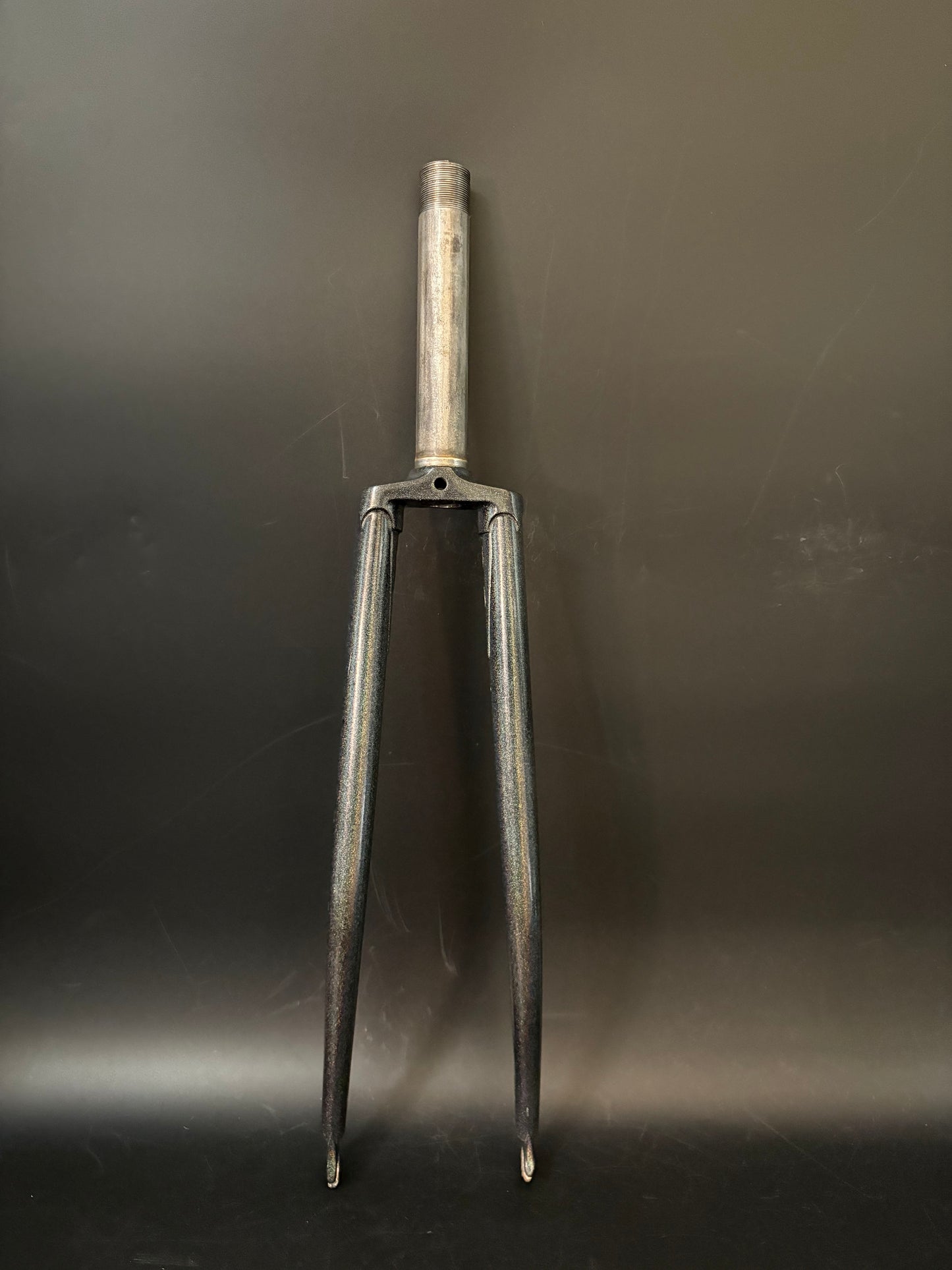 Unbranded Columbus Tubing Fork Grey Rainbow Sparkle 1” Threaded 147mm