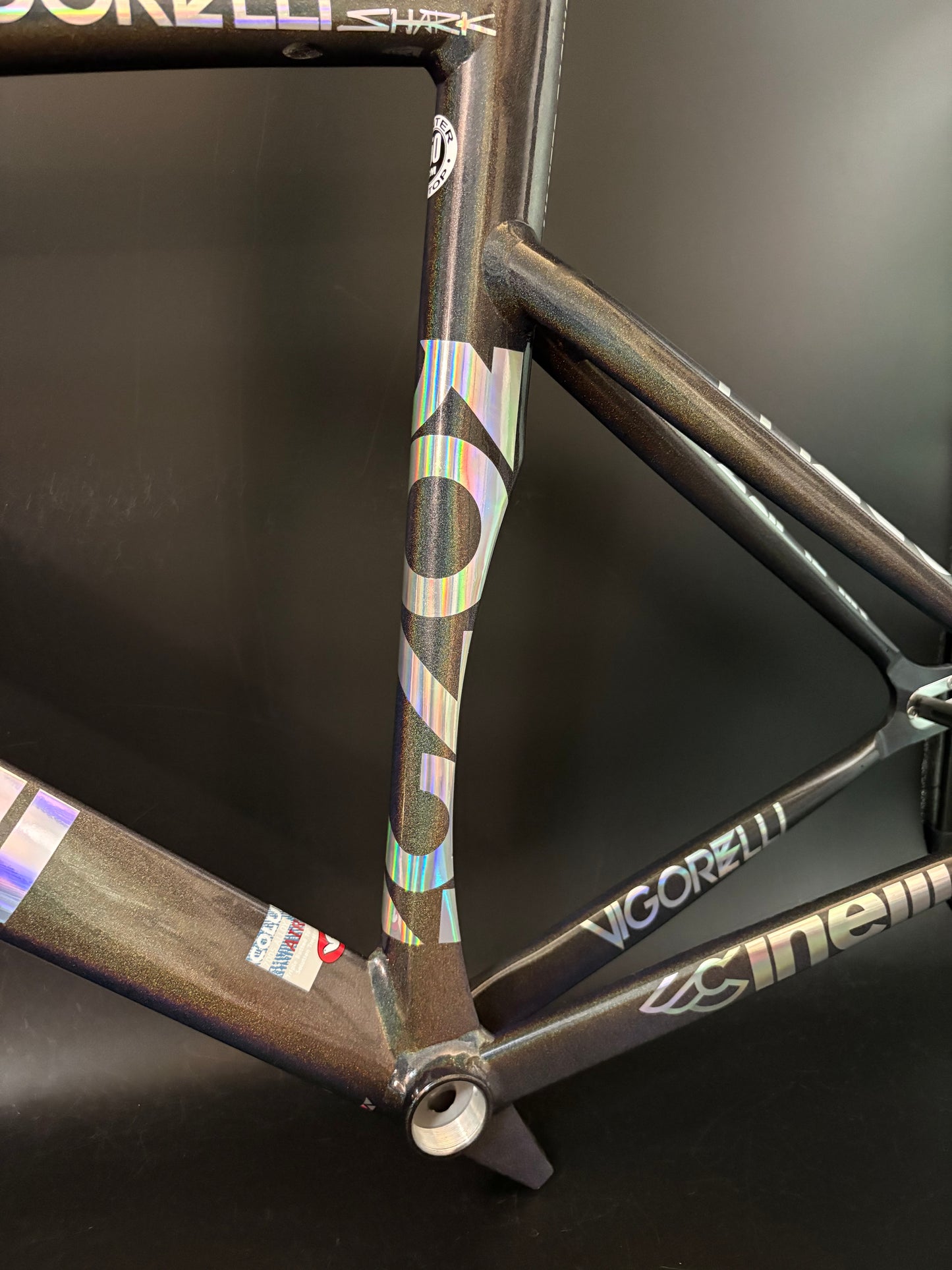 NEW Cinelli Vigorelli Shark Frameset Rainbow Sparkle 50cm XS