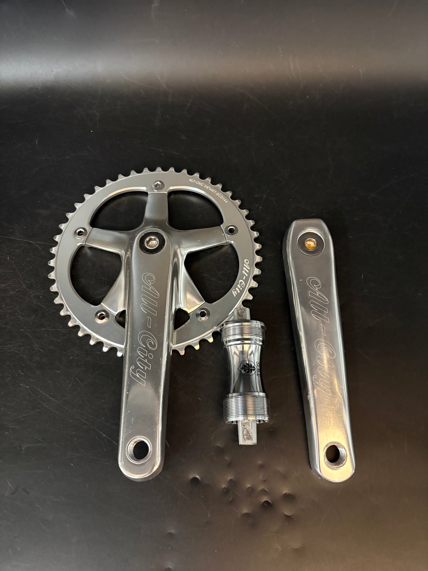 All City Crankset Silver 165mm 46t