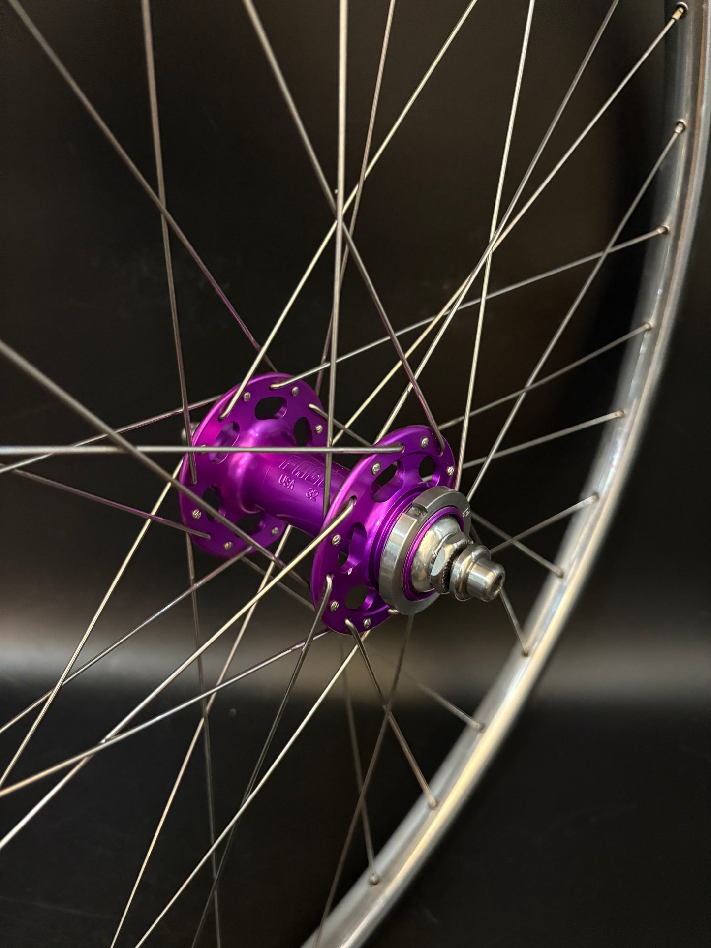 H Plus Son TB14 / Paul Components HF Wheelset Purple 32h