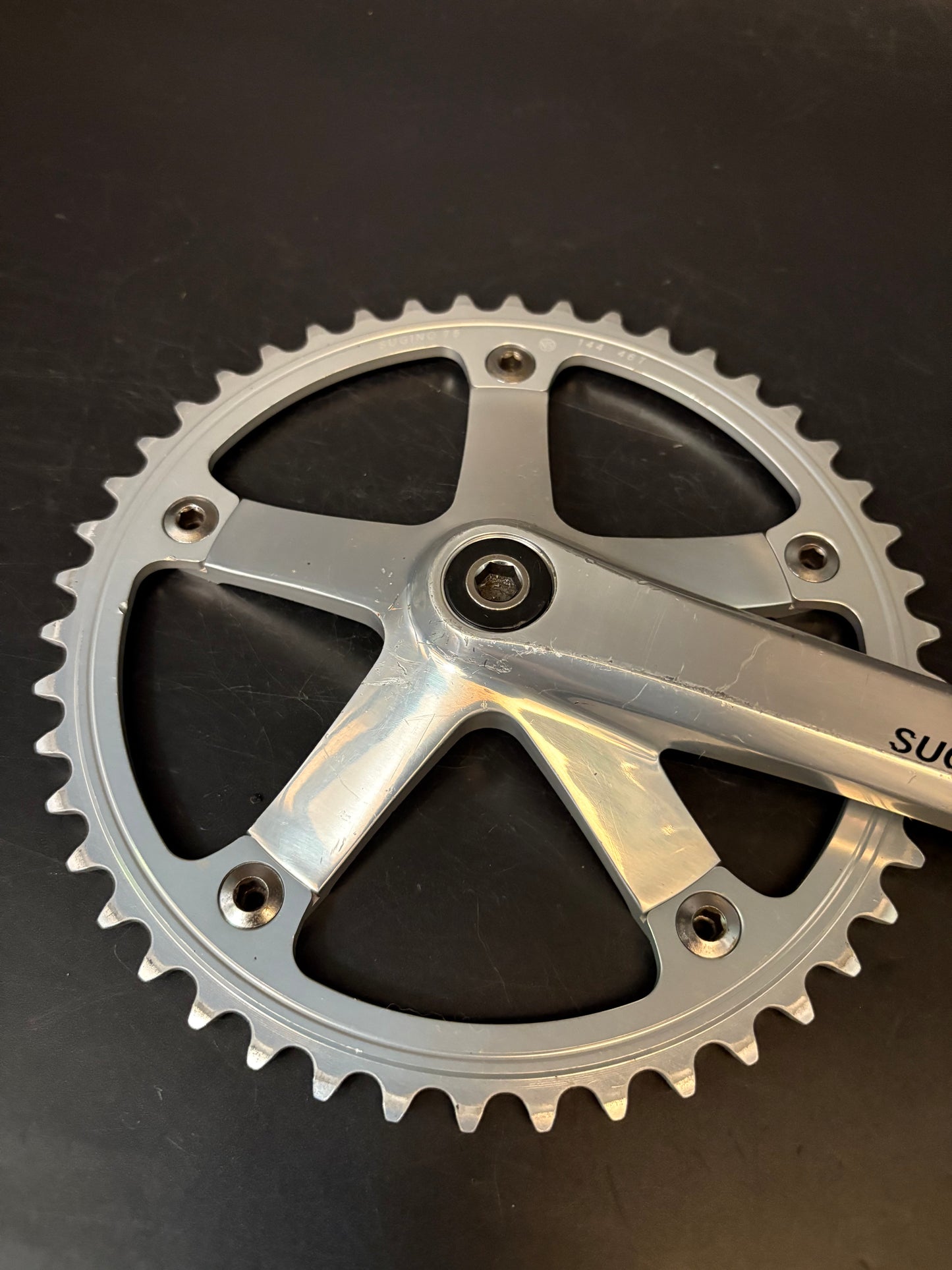 Sugino 75 Crankset Silver 165mm 46t