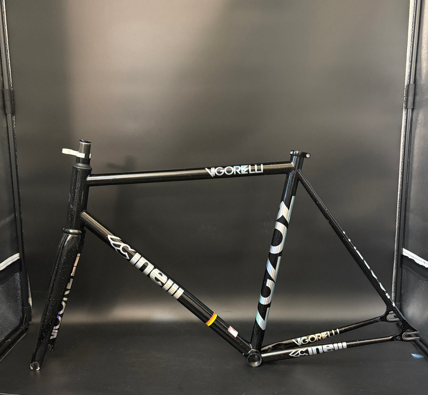 Cinelli Vigorelli Steel Frameset Black Sparkle L
