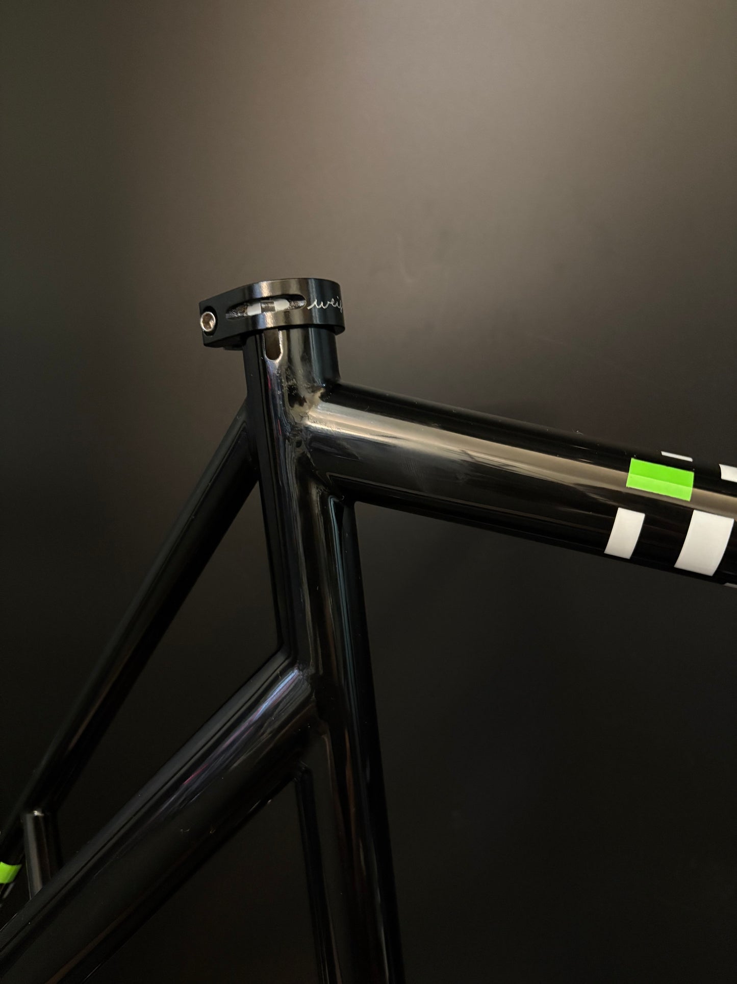 Weis Track Steel Frameset Black/White 58cm