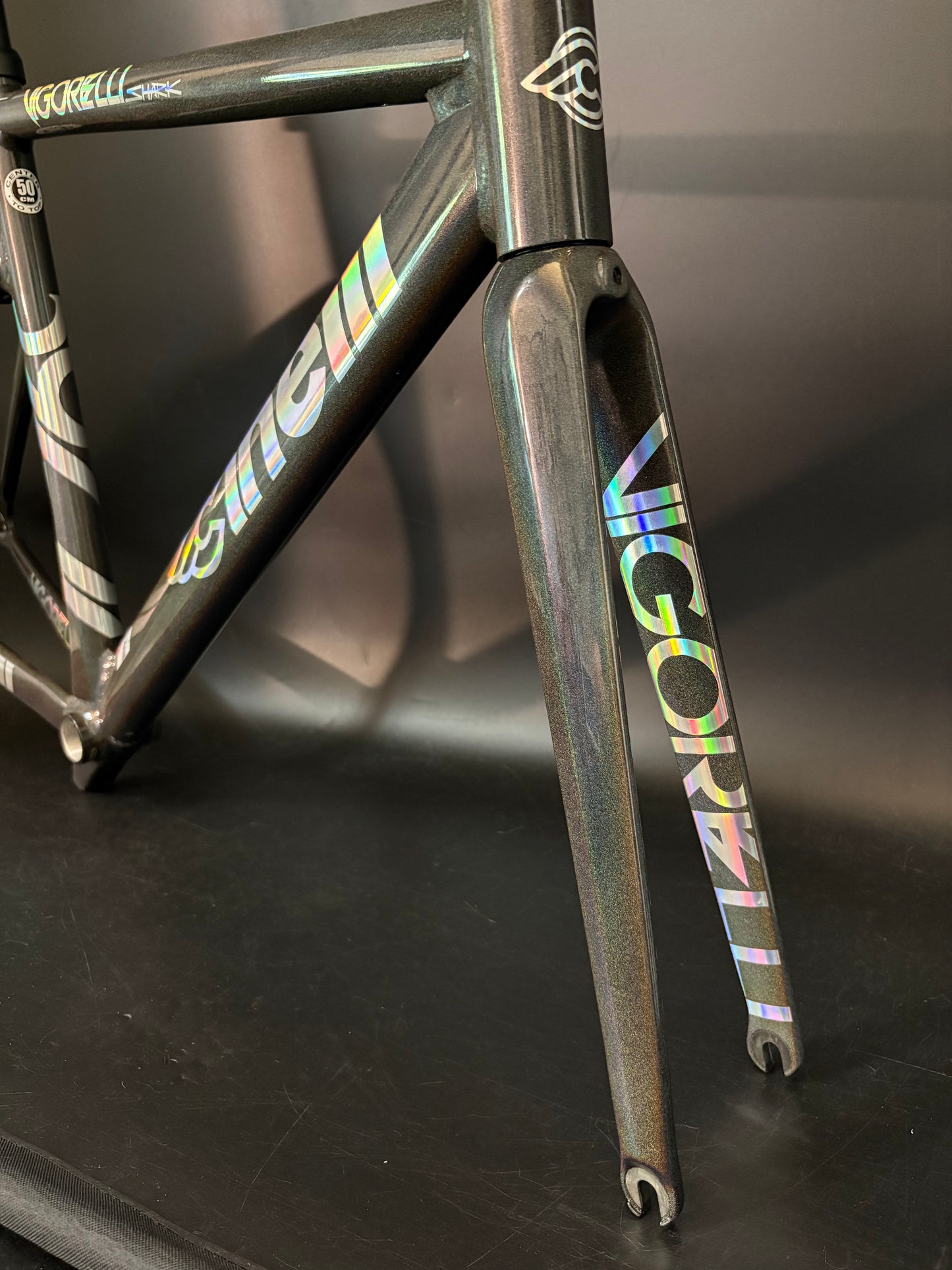 NEW Cinelli Vigorelli Shark Frameset Rainbow Sparkle 50cm XS