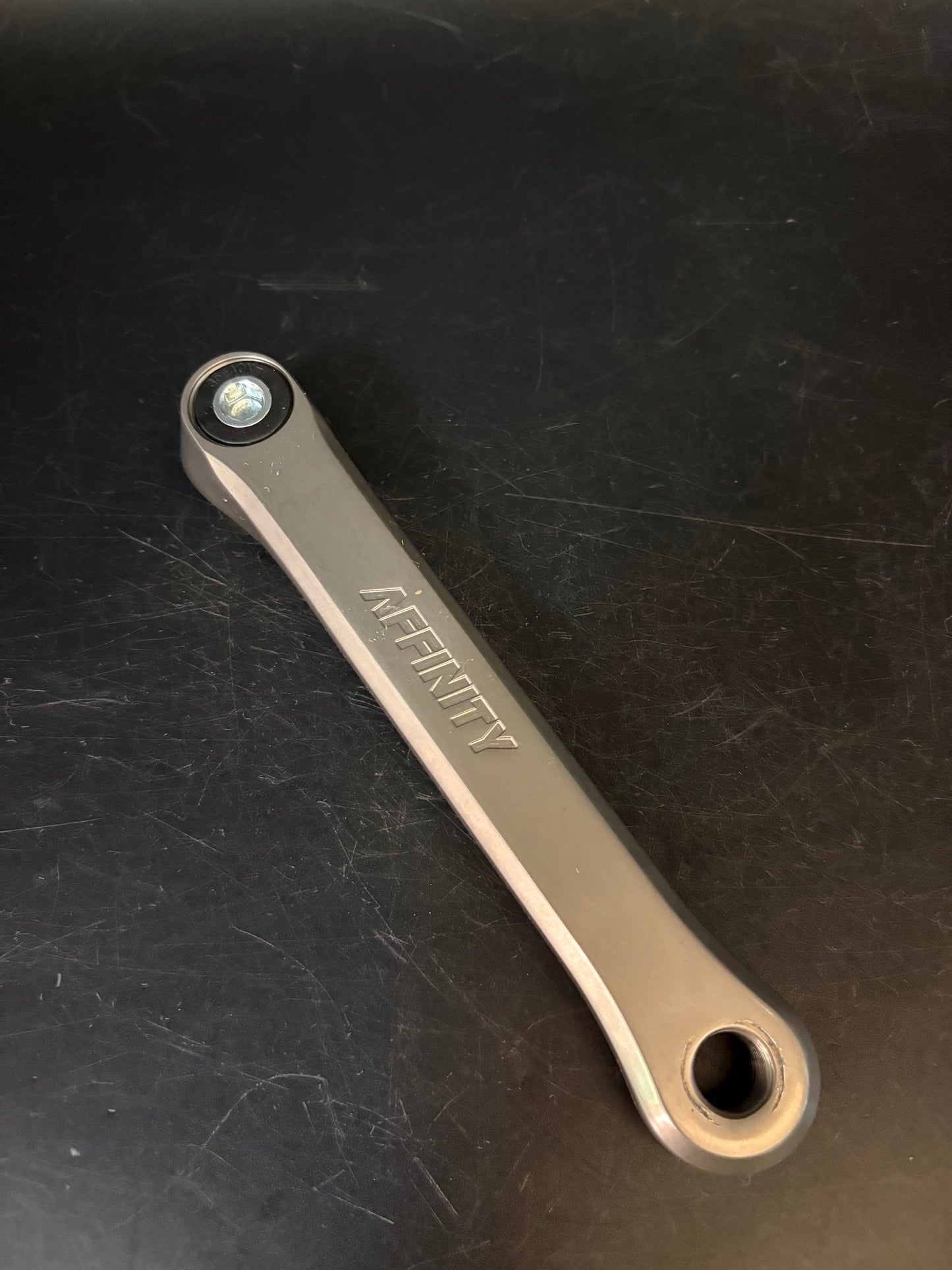 Affinity Pro Track Crankset Hard Ano Grey 165mm 49t