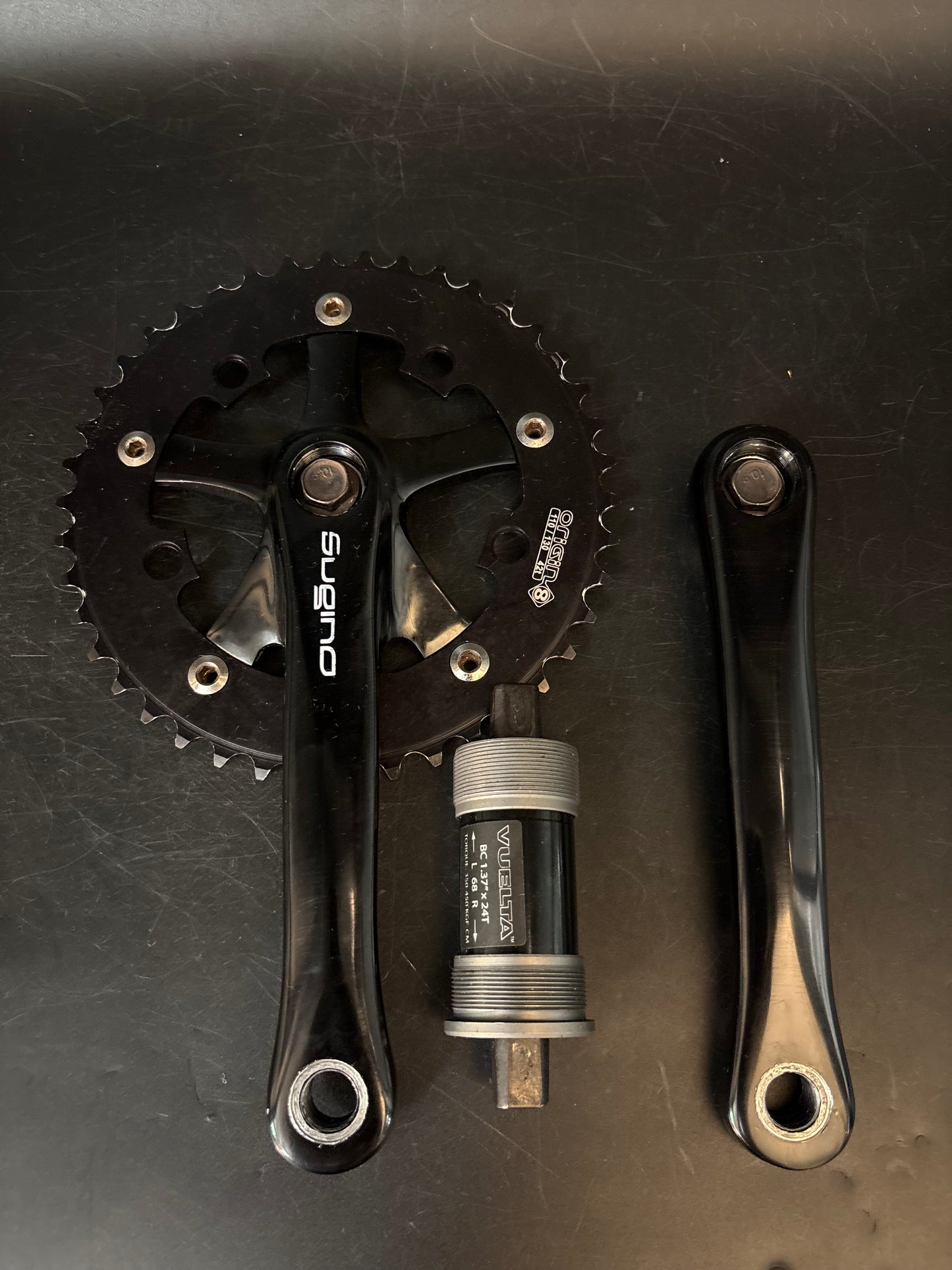 Sugino RD2 Crankset Black 165mm 42t 130bcd