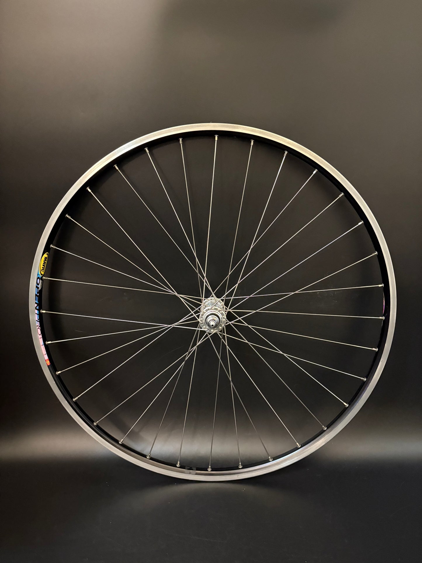 Mavic Open Pro Black Machined / Dura Ace 7710 Low Flange Wheelset 32h