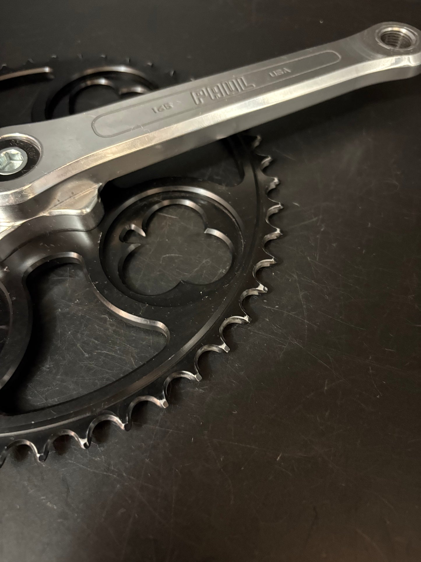 Paul Royal Flush Crankset Silver/Black 165mm 48t