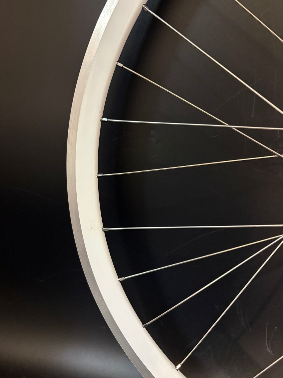 Velocity Deep V Machined White / Phil Wood HF Pink Wheelset 32h