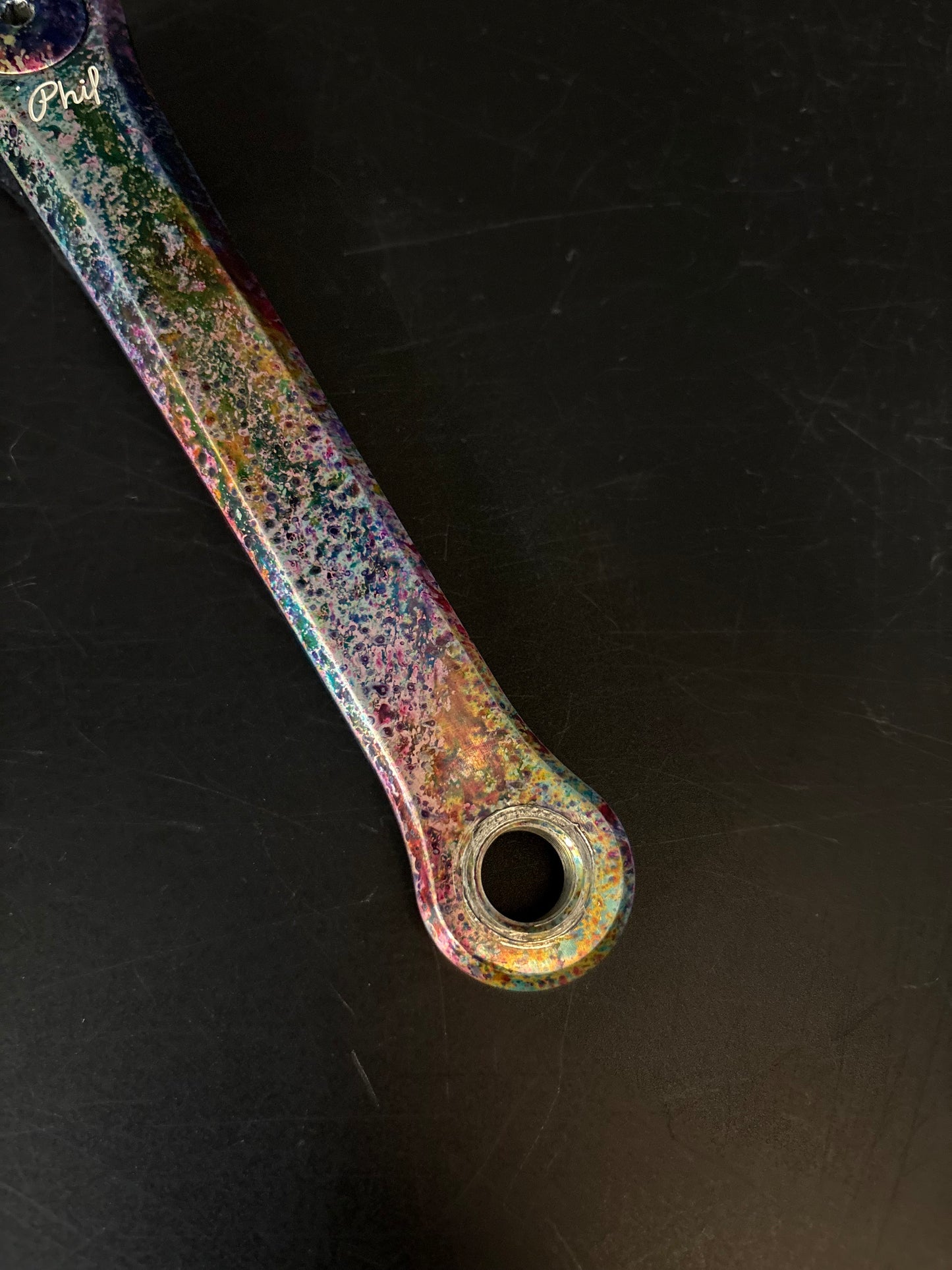 Phil Wood Track Cranks Rainbow Ano 170mm