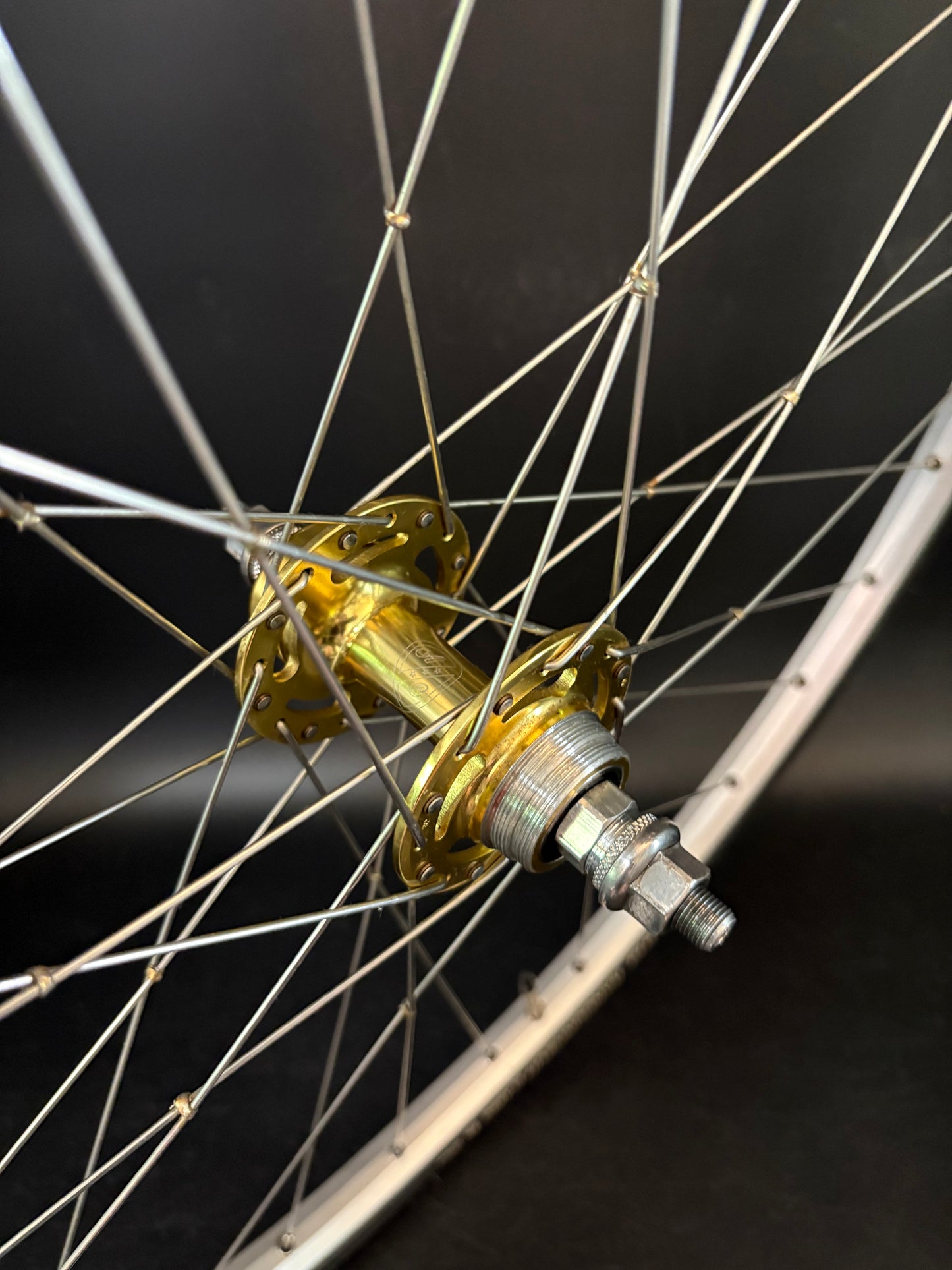 Sun Rims CR18 Silver / All City Gold Rear Wheel 32h