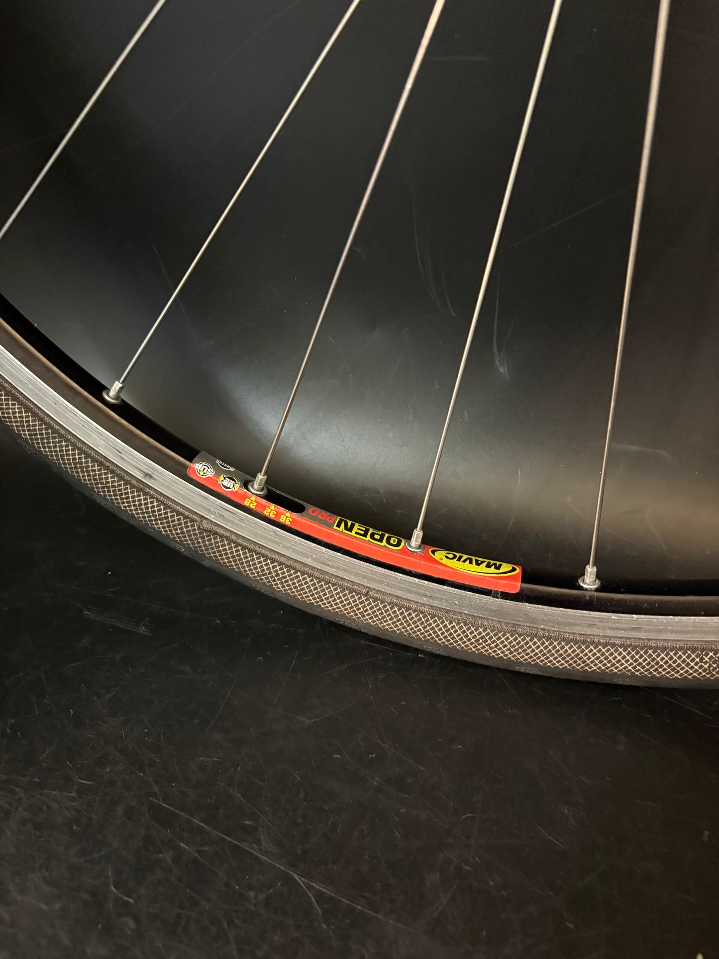 Mavic Open Pro Black / Dura Ace LF 7710 Wheelset 28h
