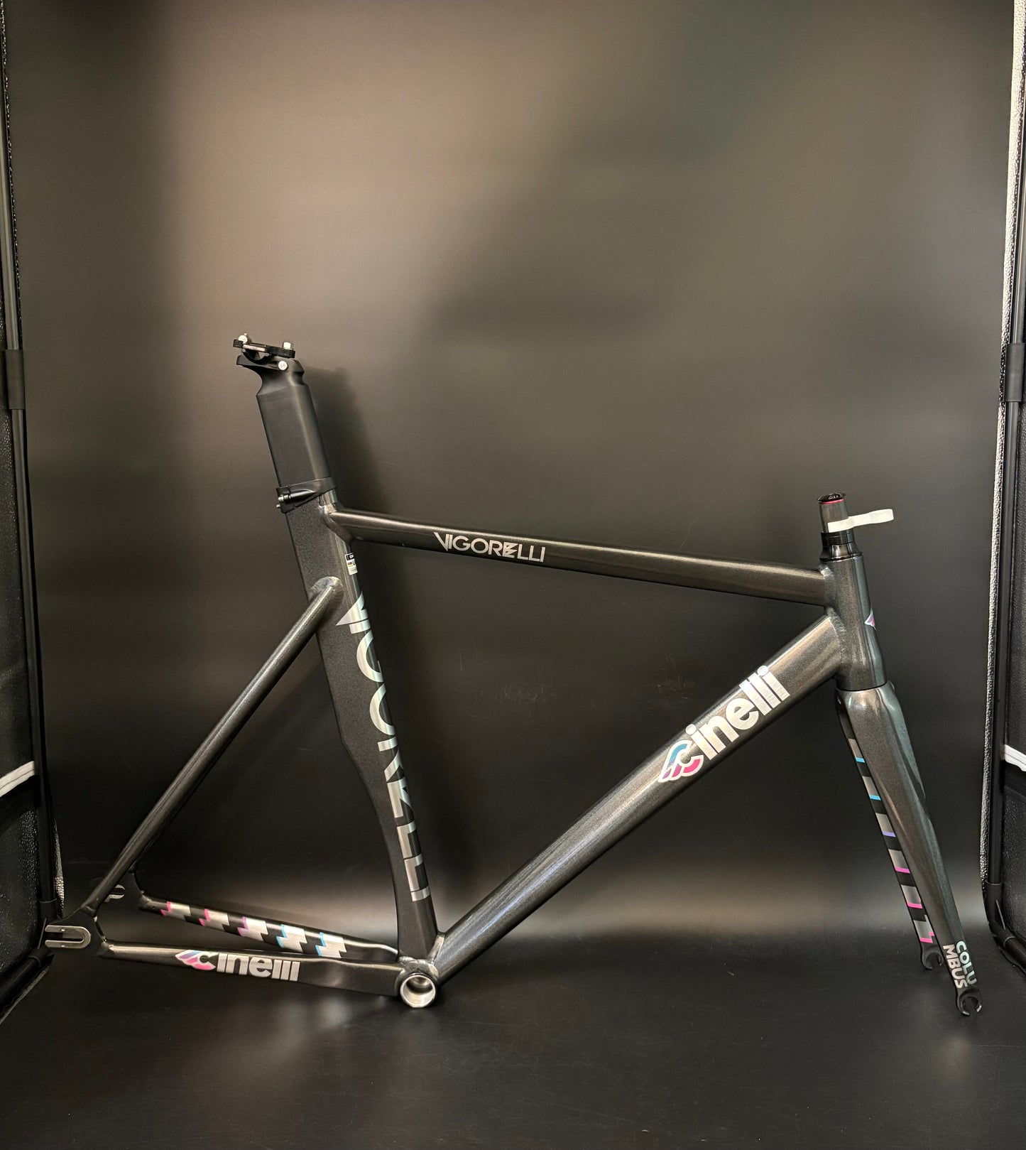 Cinelli Vigorelli 2024 Frameset Grey Rainbow Sparkle L
