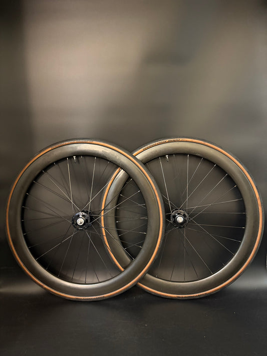 Unbranded Carbon 50mm / Paul Components HF Wheelset Black 28h