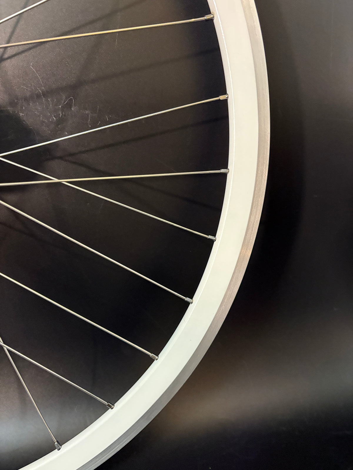 Velocity Deep V Machined White / Phil Wood HF Pink Wheelset 32h