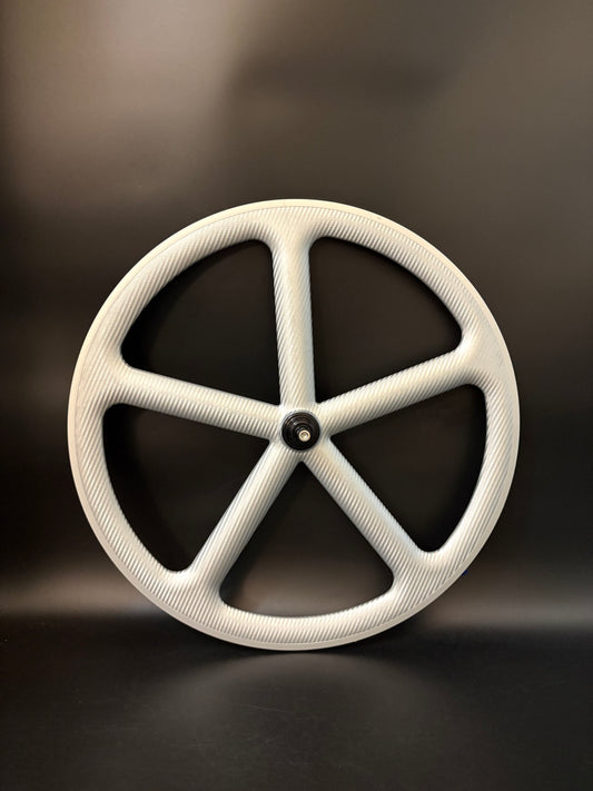 Encore 5 Spoke Rear Wheel Silver Carbon Weave