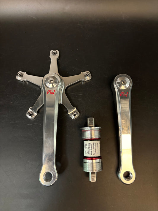 Phil Wood Track Cranks Silver 165mm