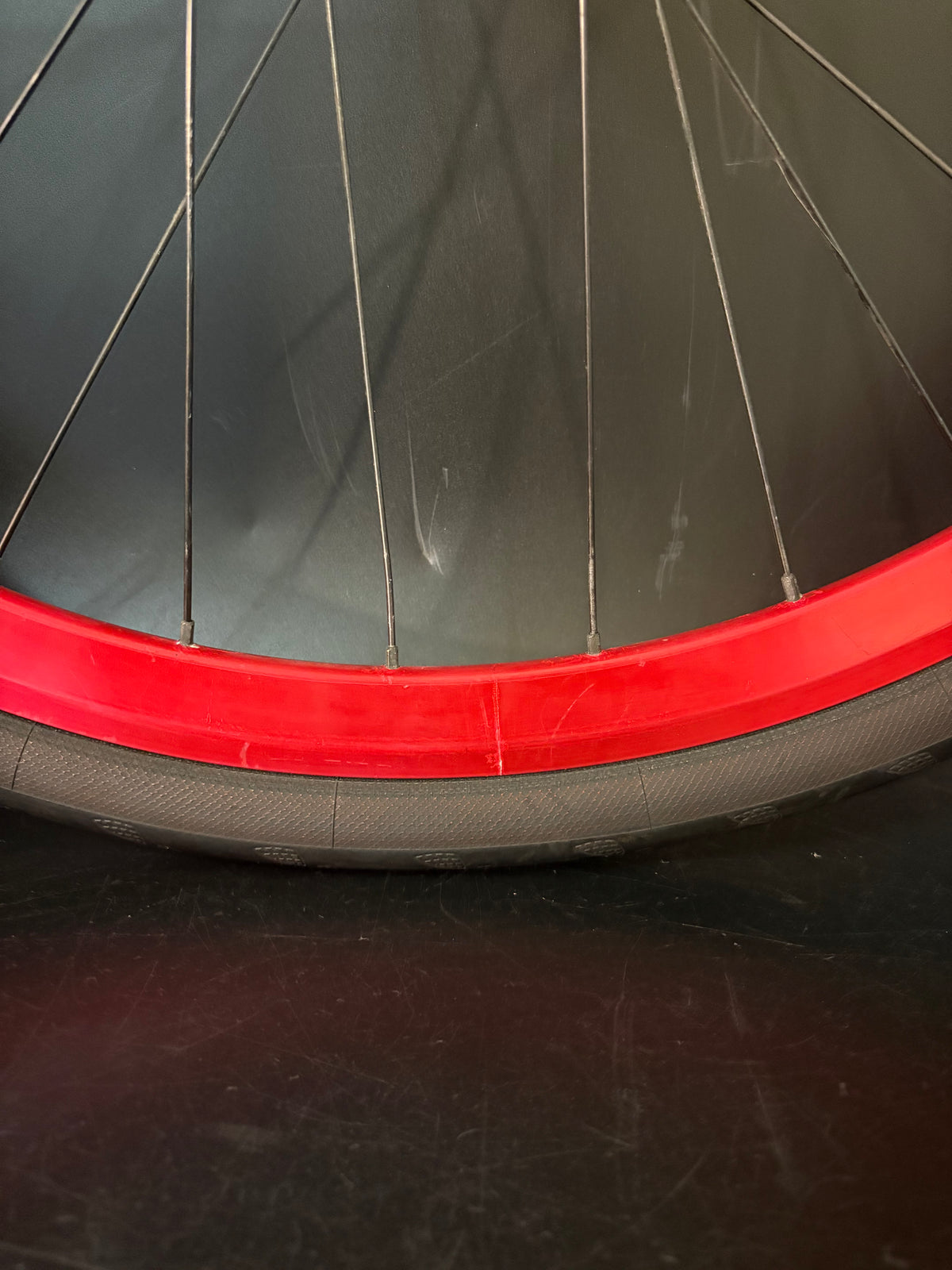 Velocity Deep V / Phil Wood Wheelset Red 32h
