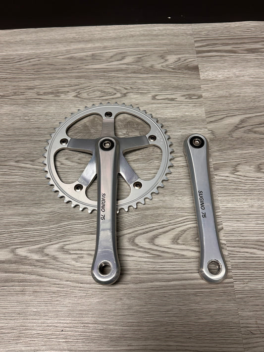 Sugino 75 Crankset Silver 175mm 48t