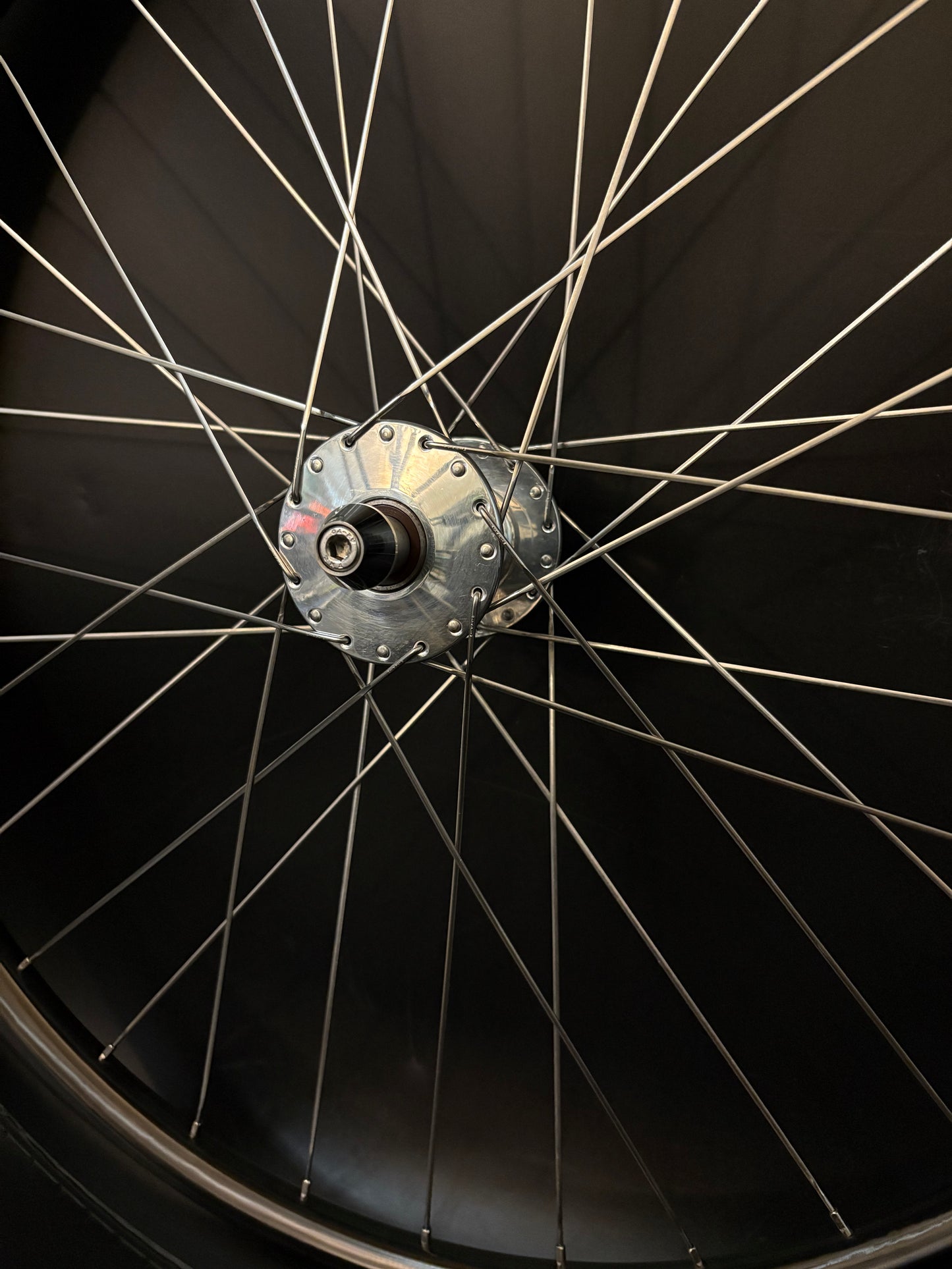 Track Lab Light Bicycle Custom Built Phil Wood Carbon Wheelset 32h