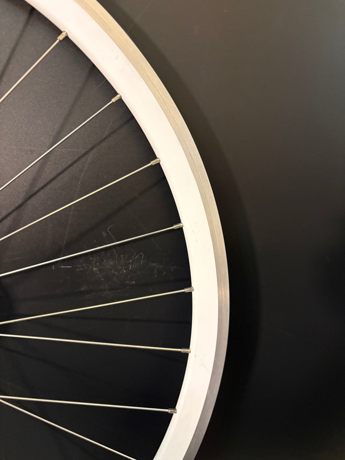 Velocity Deep V Machined White / Phil Wood HF Pink Wheelset 32h