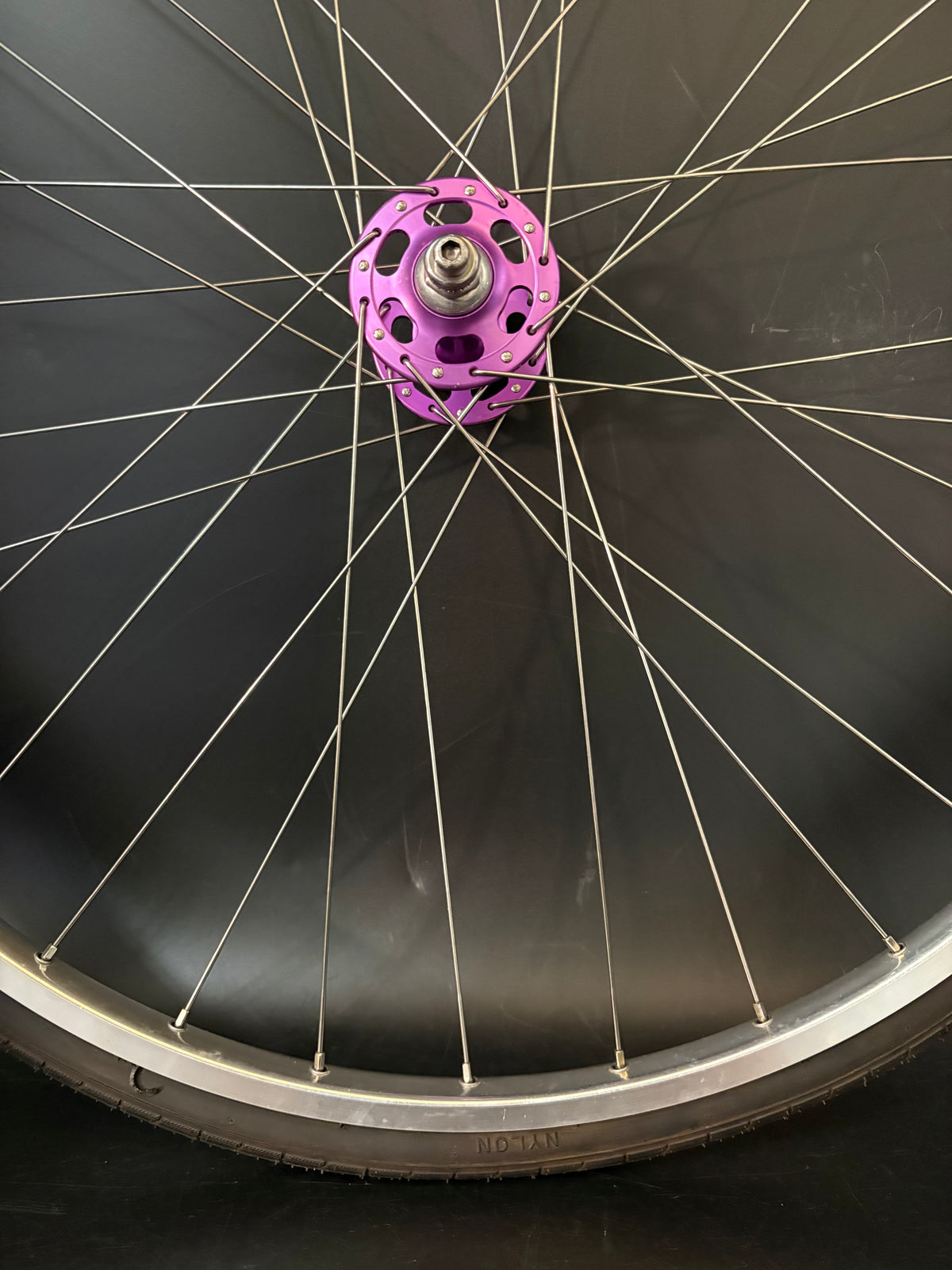 H Plus Son Tb14 Silver / Paul Components Purple Wheelset 32h