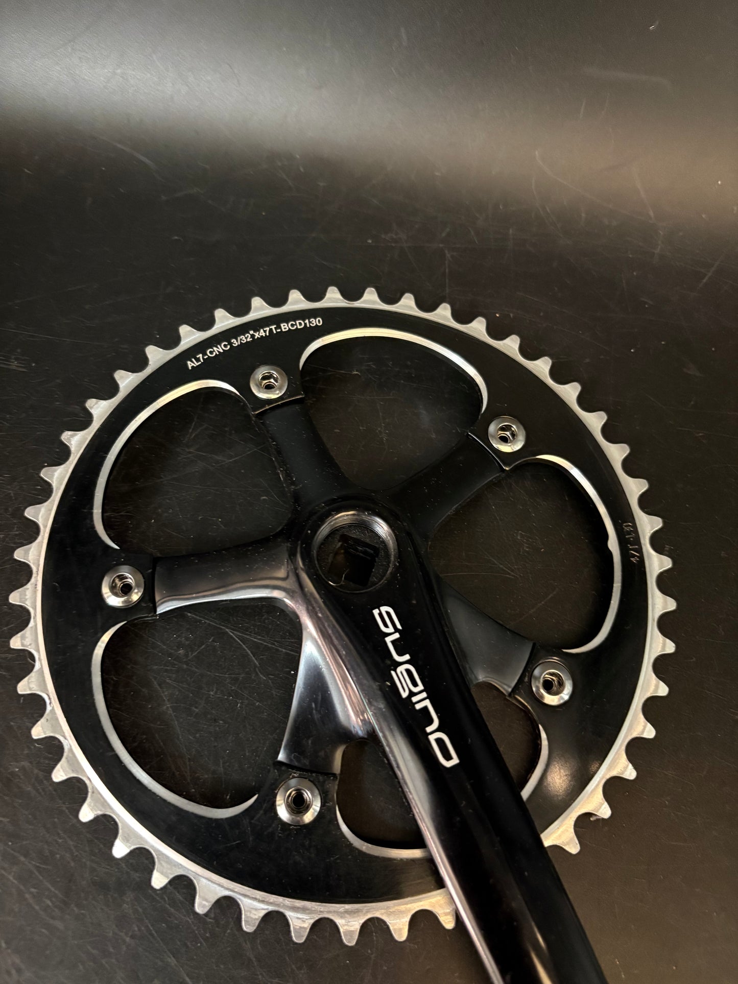Sugino Messenger Crankset Black 170mm 47t 130bcd