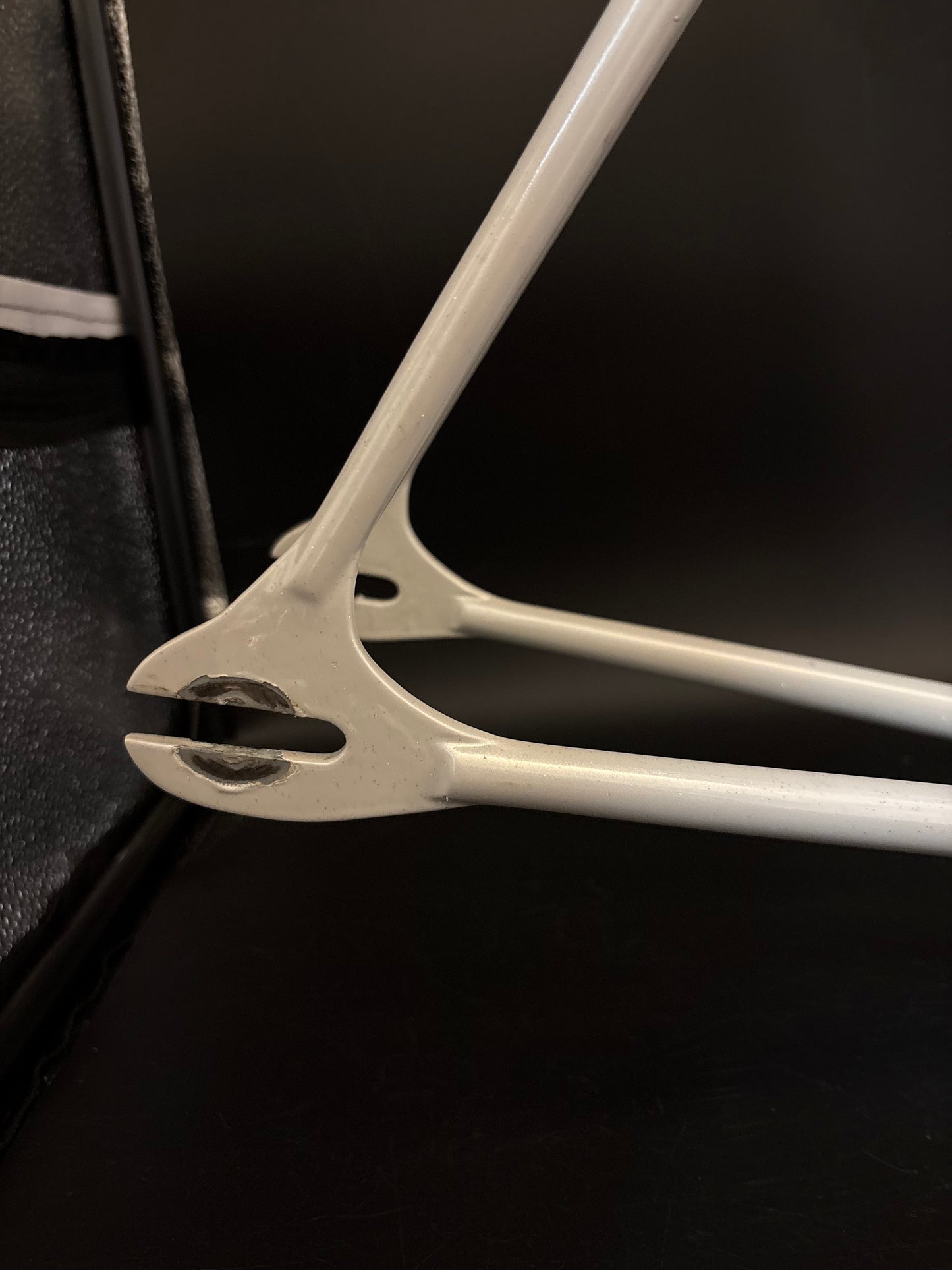 Unbranded Track Frameset White Sparkle 56cm ST 55cm TT