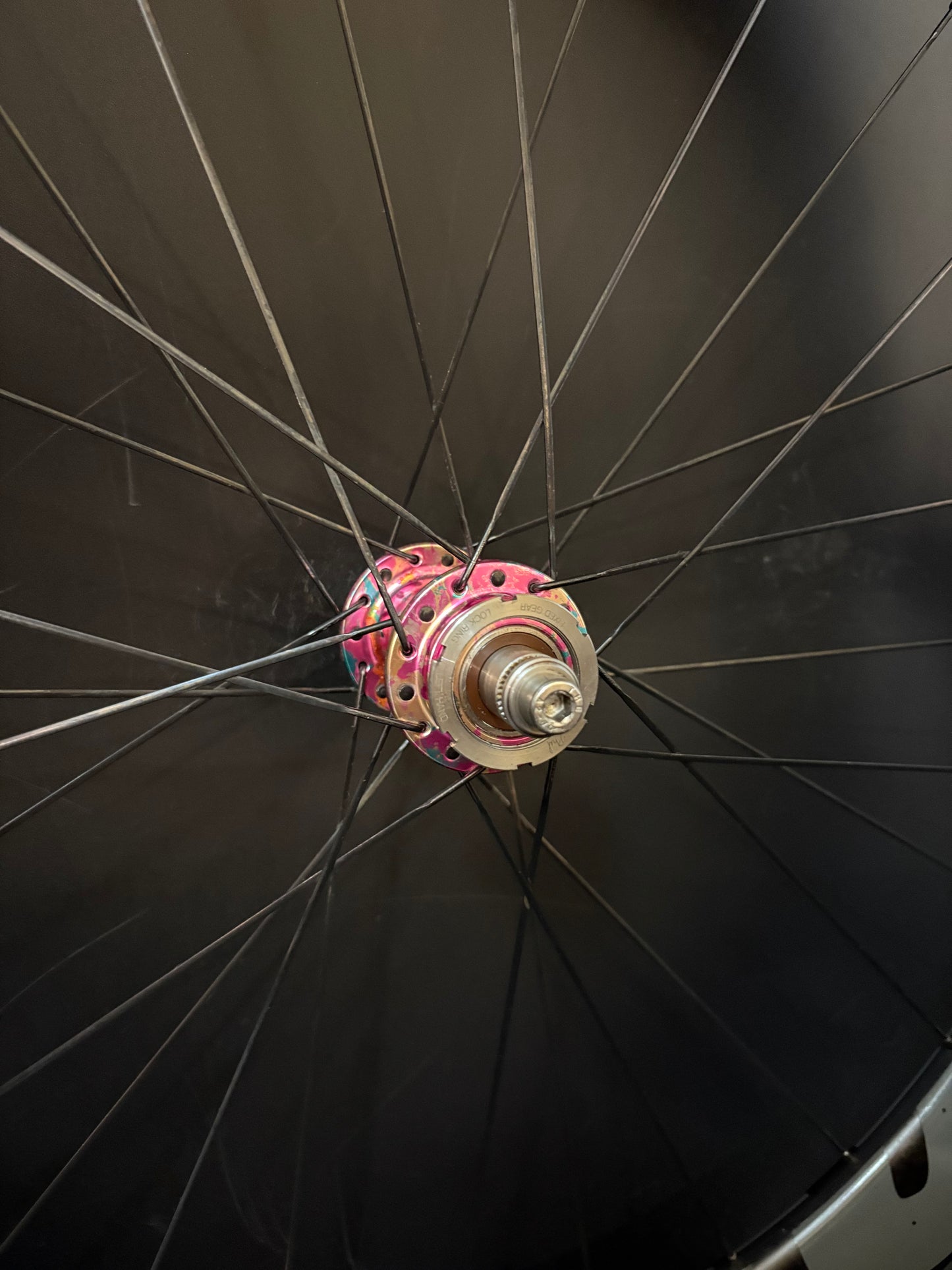 Honey Wheel Co Carbon Clincher 60mm / Phil Wood x Mash SF Pink Splatter LF Wheelset 32/28h