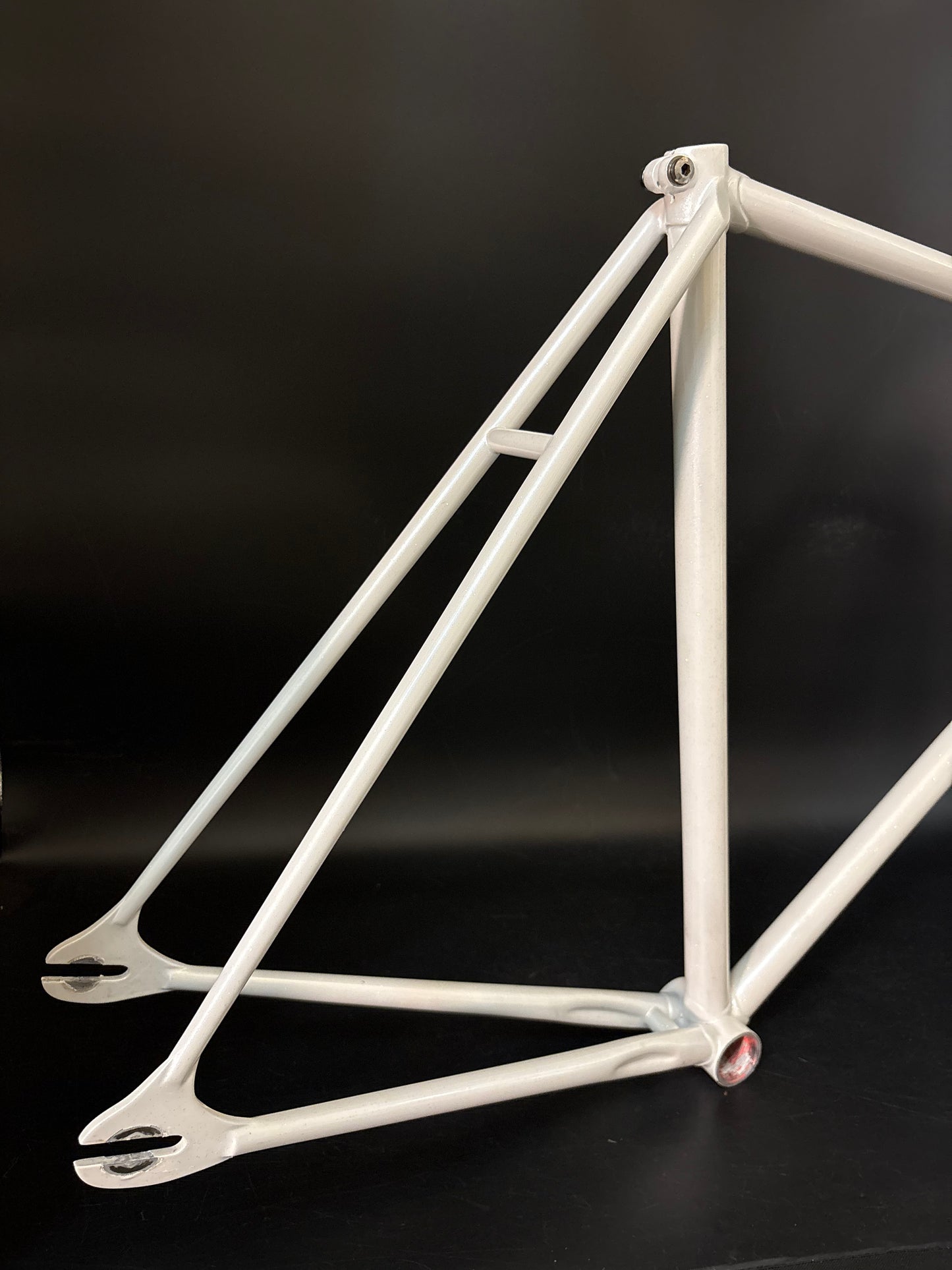 Unbranded Track Frameset White Sparkle 56cm ST 55cm TT