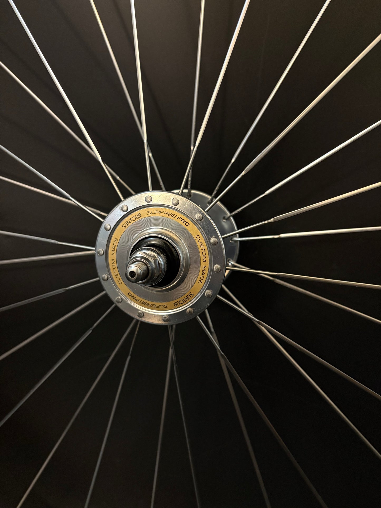 Campagnolo Seoul 88 Tubular / Suntour Superbe + Dura Ace Wheelset Silver 28h