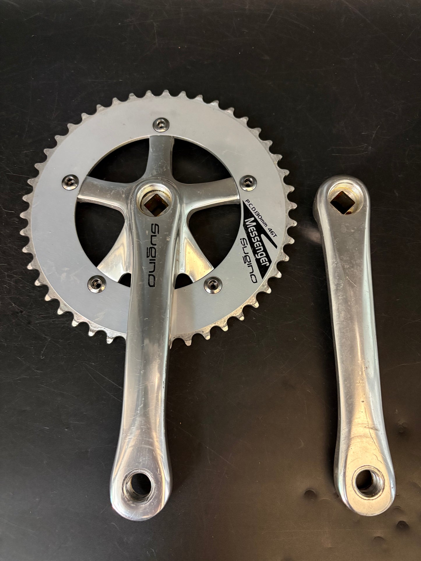 Sugino Messenger Crankset Silver 170mm 46t 130bcd