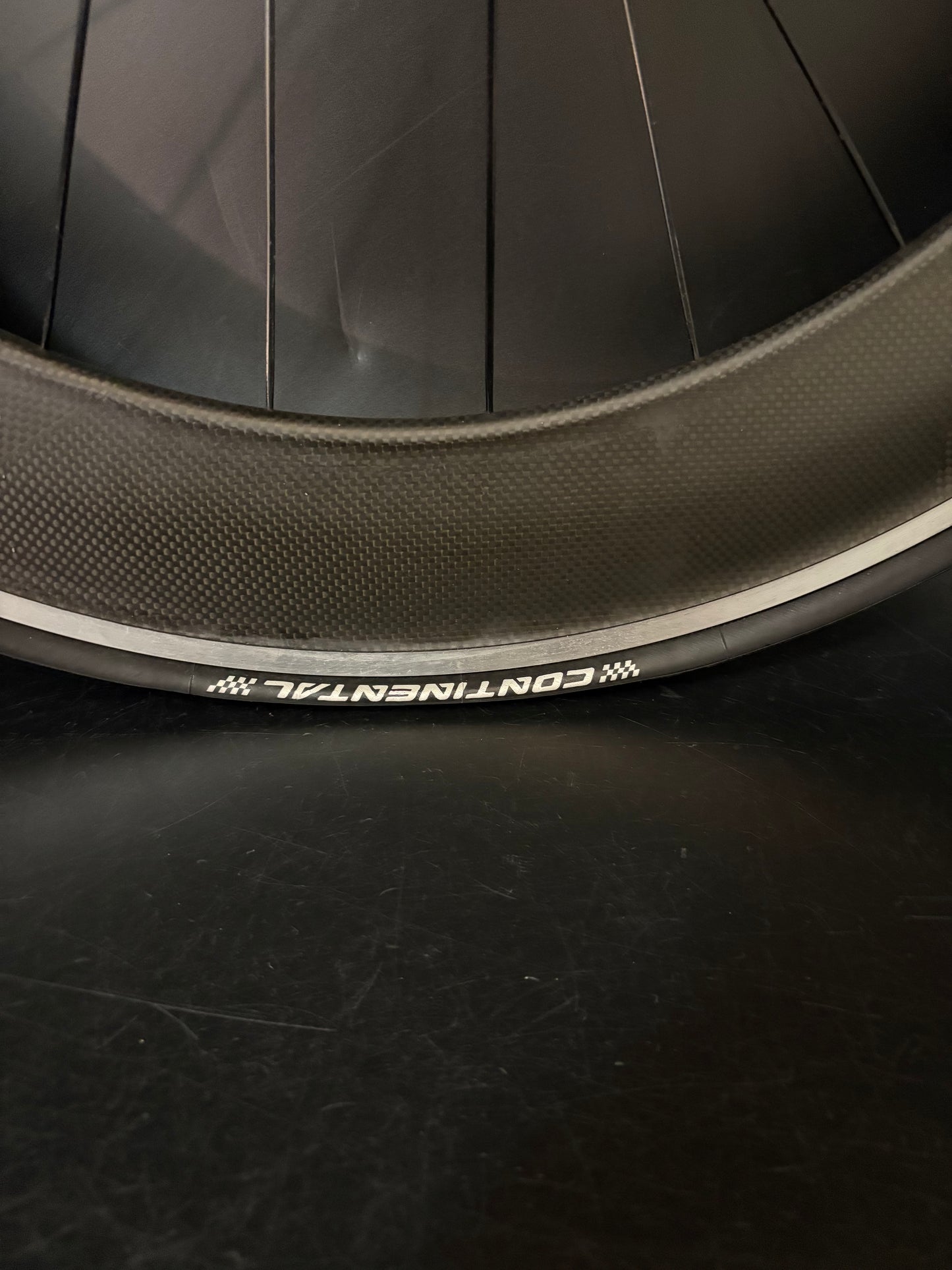 Unbranded Carbon Clincher 80mm / Gran Compe LF Black Rear Wheel 24h