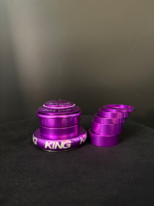 Chris King Inset 7 Headset Violet w/ Chris King Spacer Kit