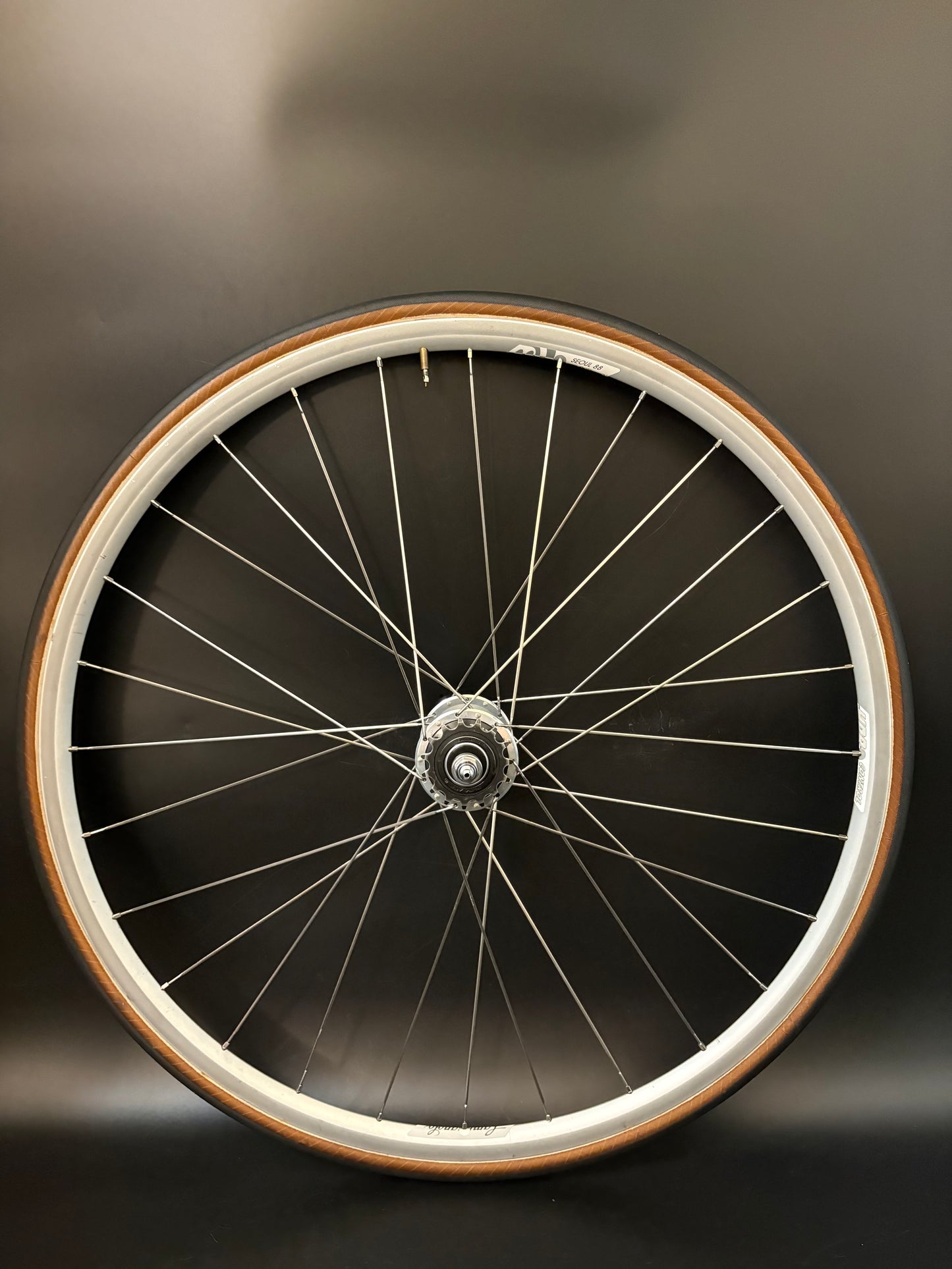 Campagnolo Seoul 88 Tubular / Suntour Superbe + Dura Ace Wheelset Silver 28h