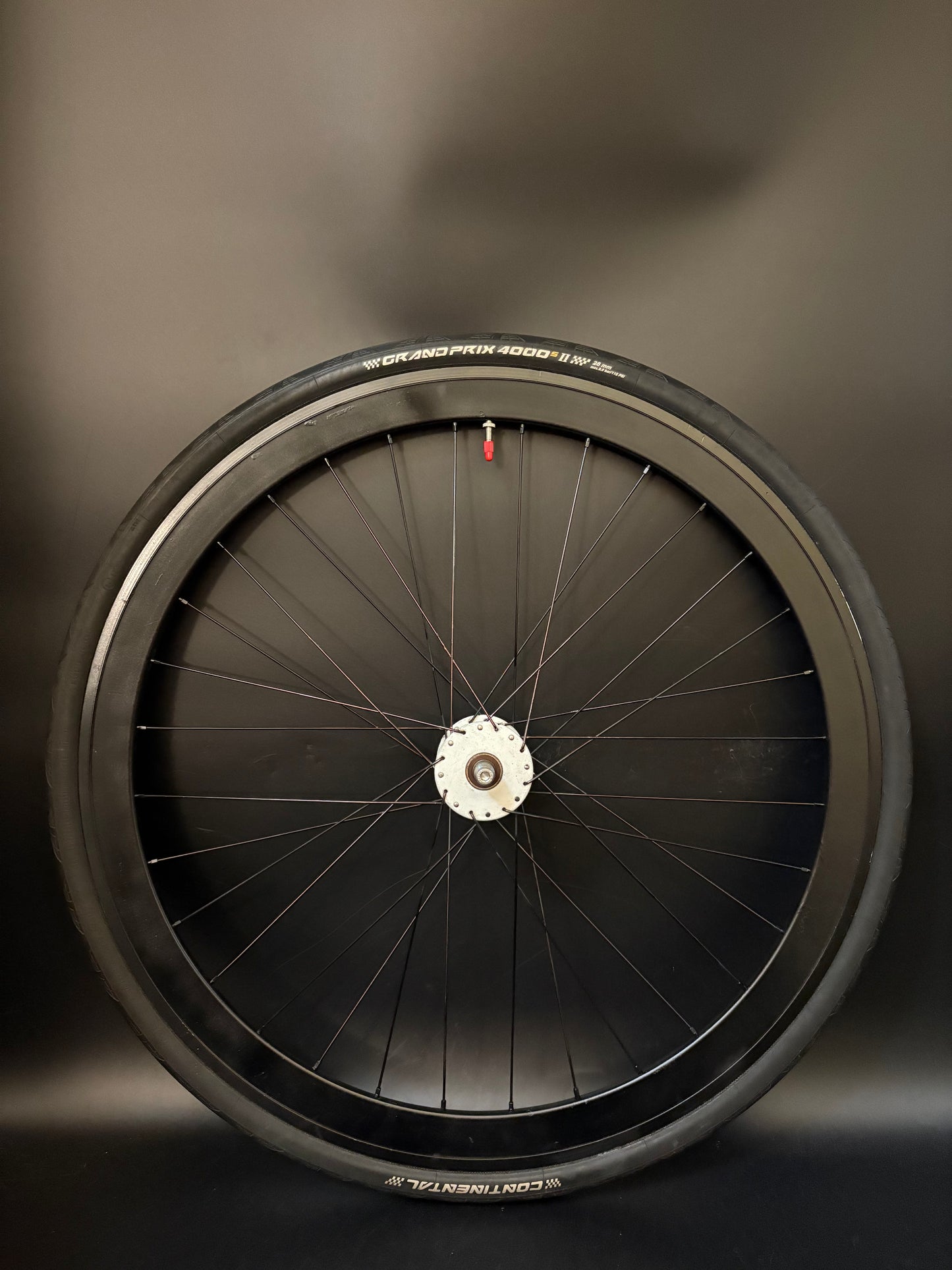 H Plus Son SL42 Black / Phil Wood White Front Wheel 32h