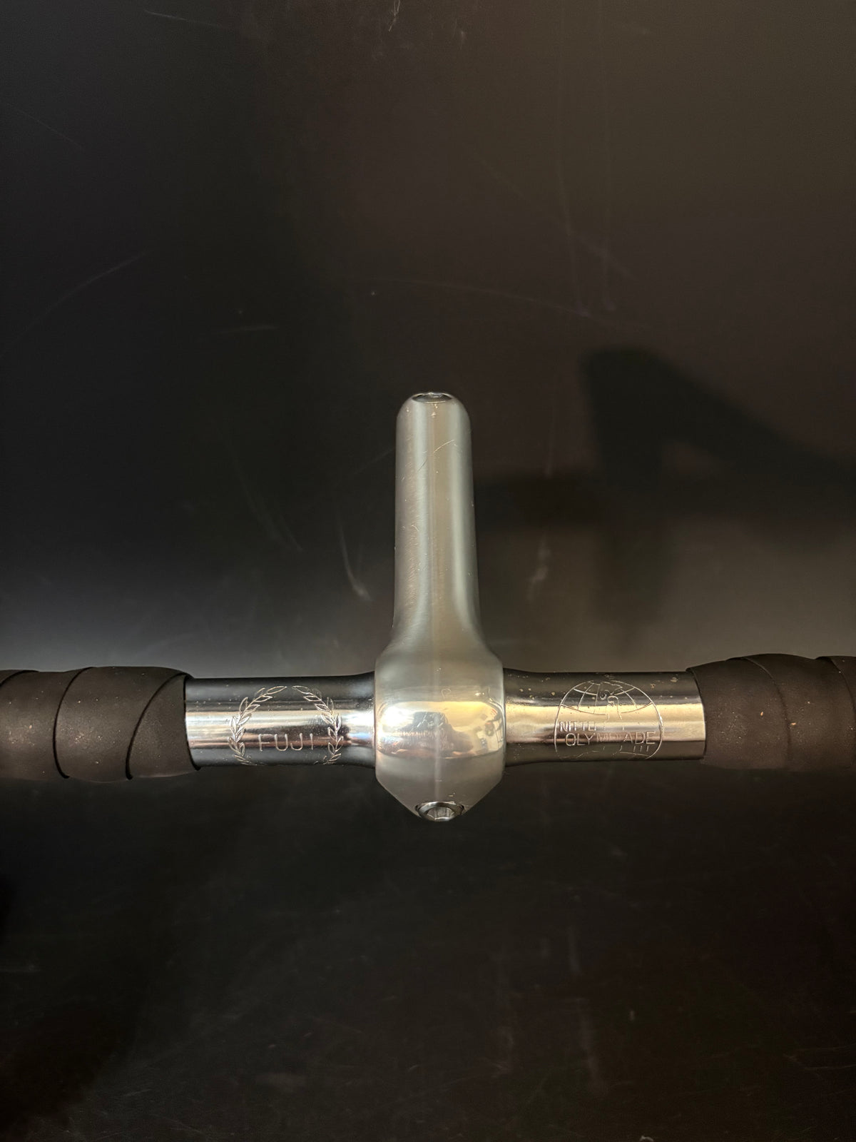 Nitto Fuji Olympiade Drop Handlebar Silver 39cm + Nitto Jaguar Stem 100mm 25.4