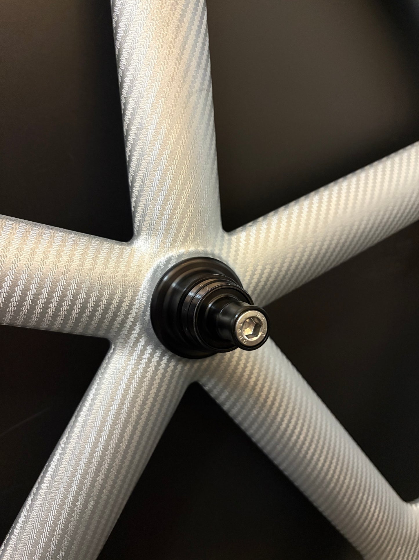 Encore 5 Spoke Rear Wheel Silver Carbon Weave