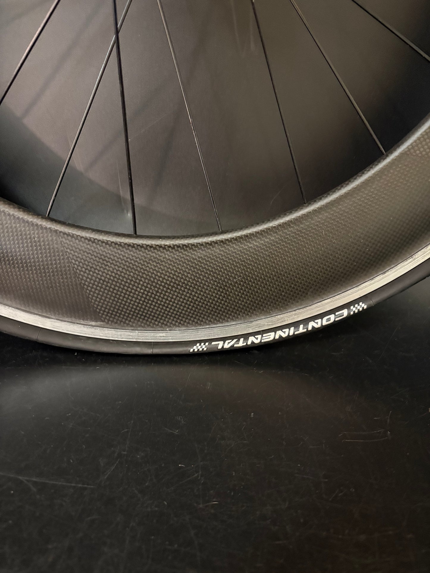 Unbranded Carbon Clincher 80mm / Gran Compe LF Black Rear Wheel 24h