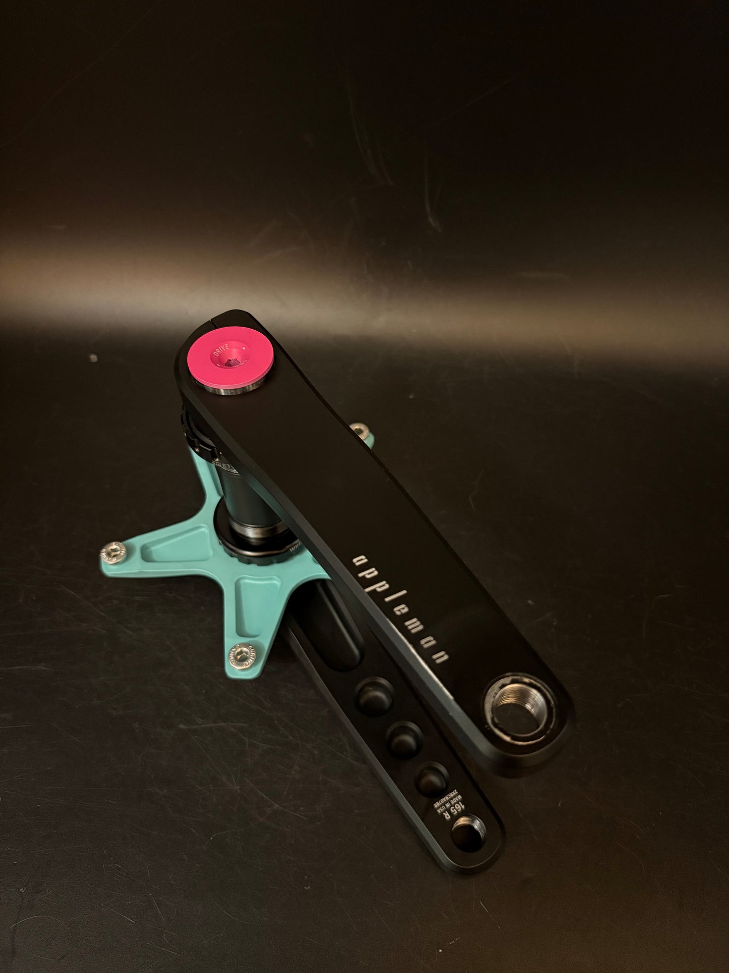 Appleman 2XR Track Cranks Black/Turquoise/Pink 165mm