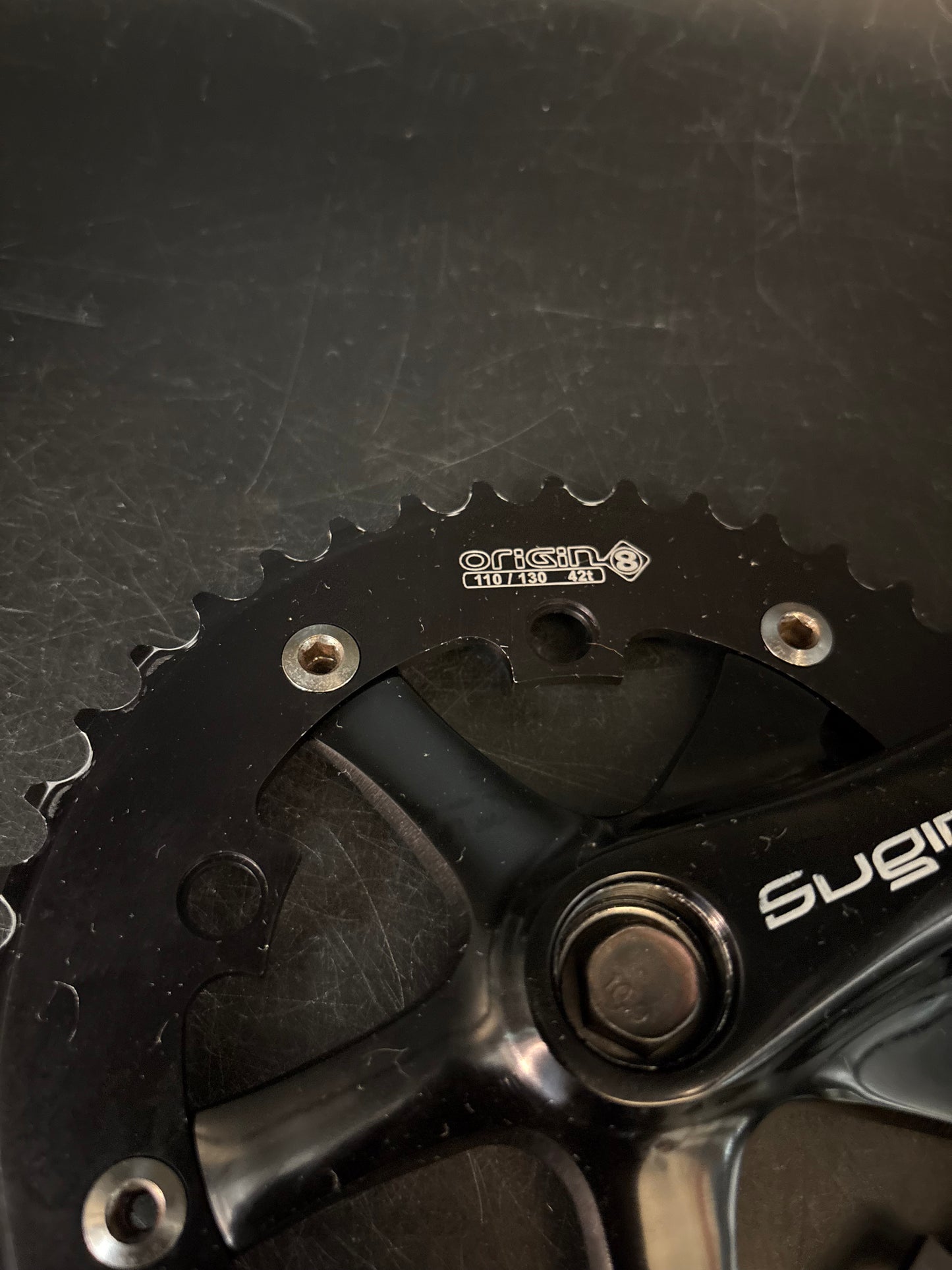 Sugino RD2 Crankset Black 165mm 42t 130bcd