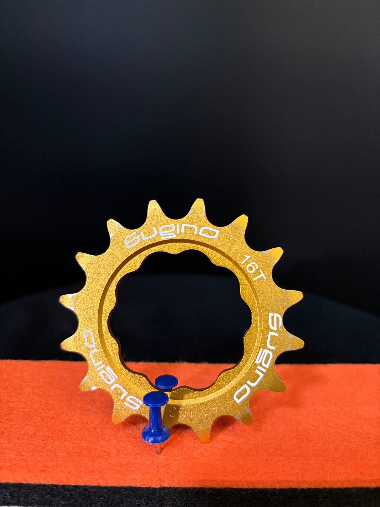 Sugino Gold Cog Splined 16t w/ Lockring