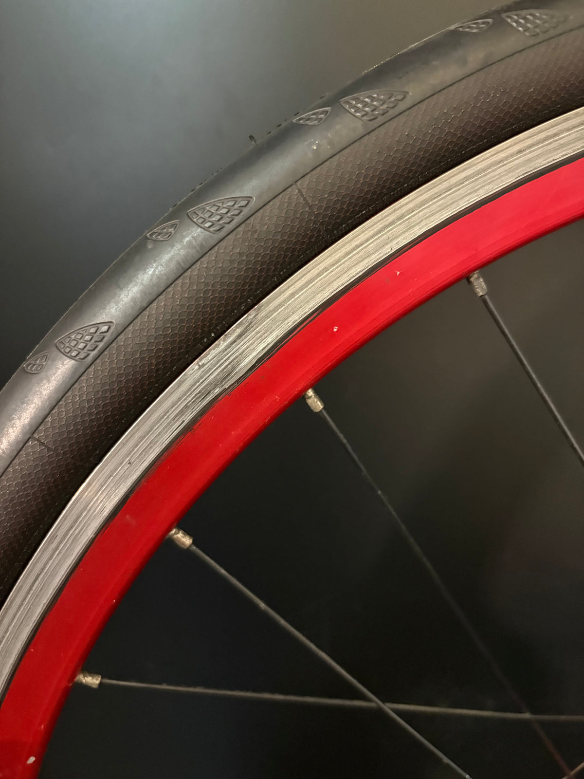Velocity Deep V / Phil Wood Wheelset Red 32h