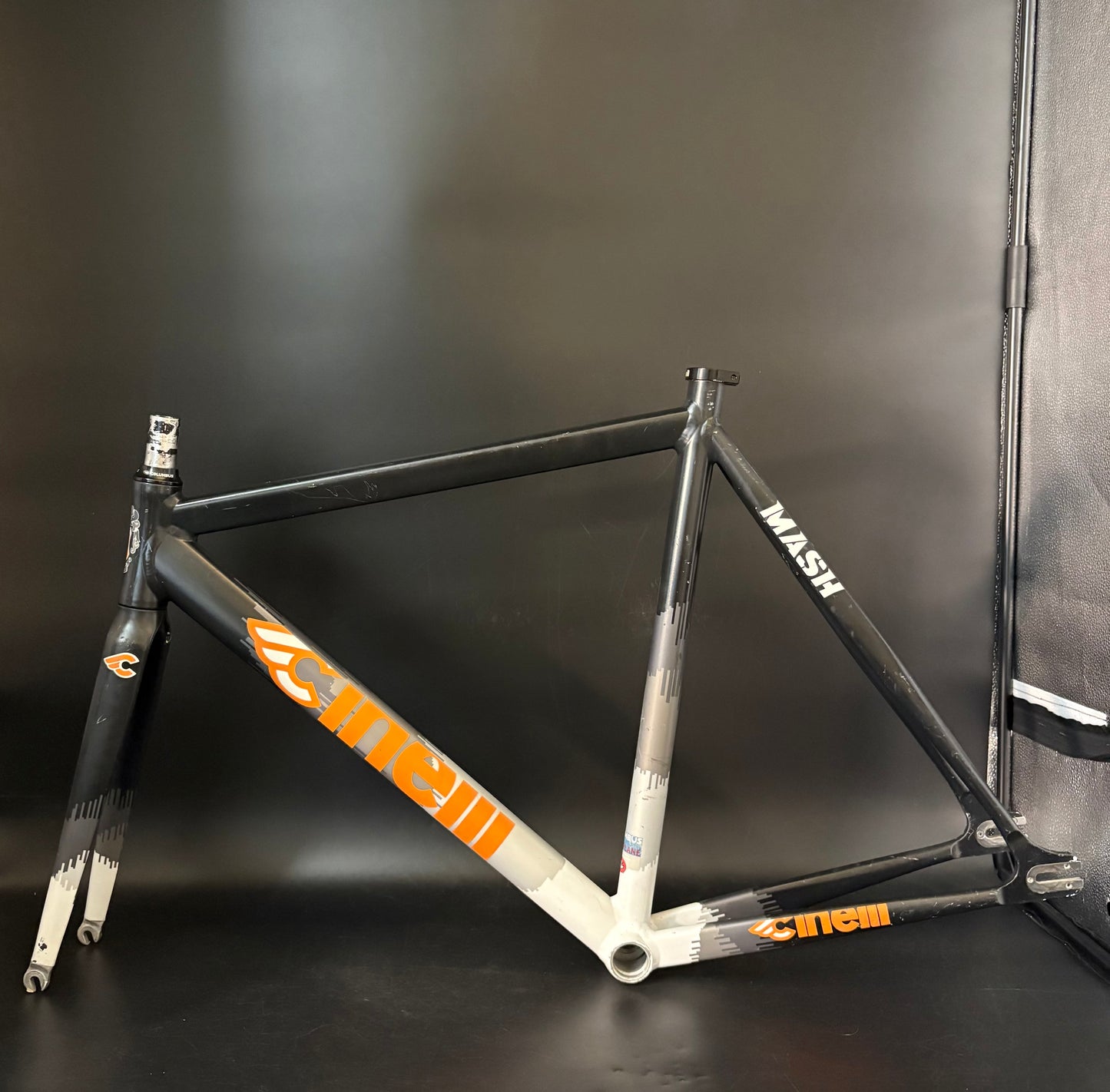 Cinelli Mash Histogram Frameset Black/Orange 53cm Medium
