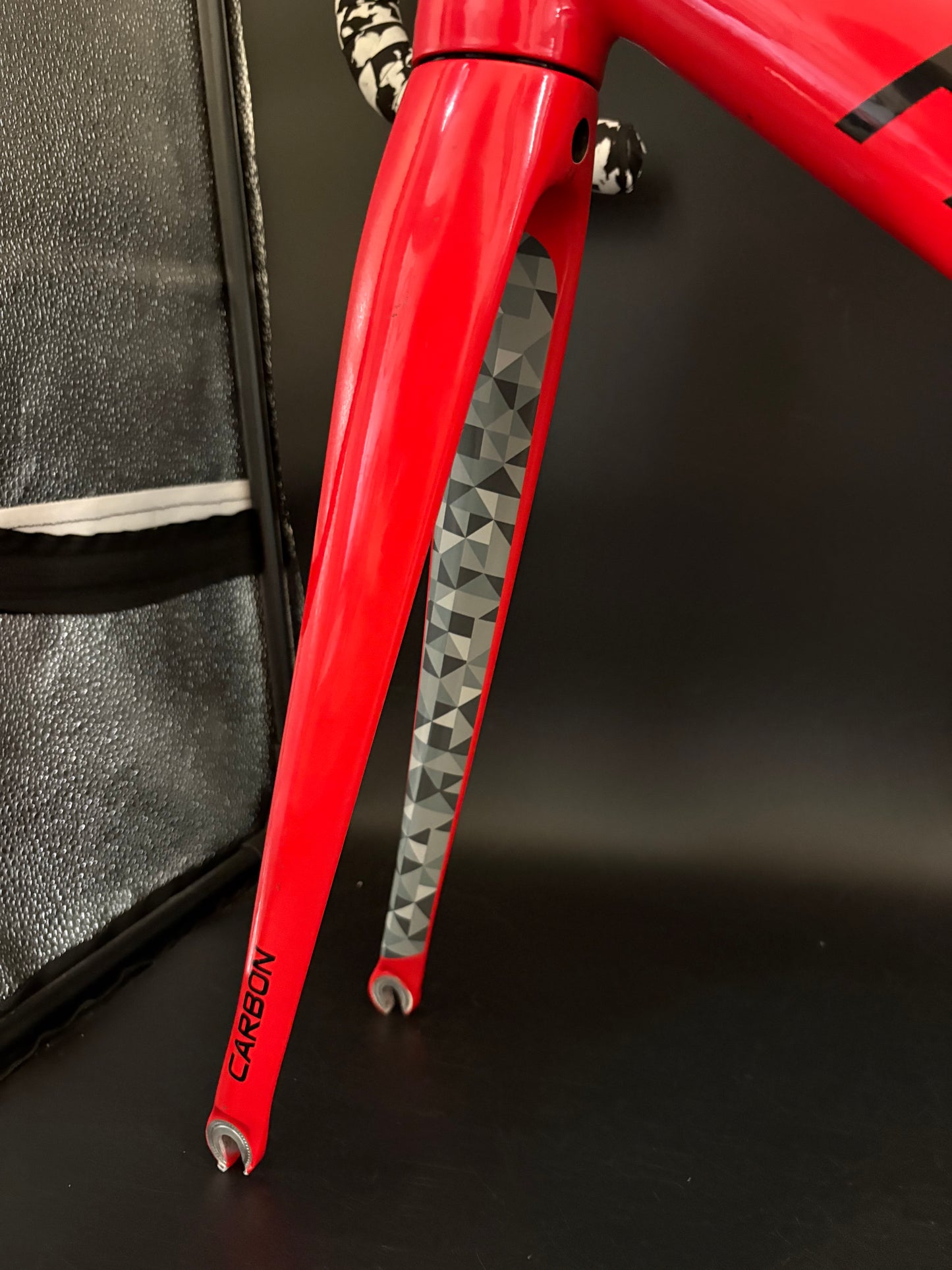 Fabricbike Aero Frameset Red 54cm w/ Stem + Drops