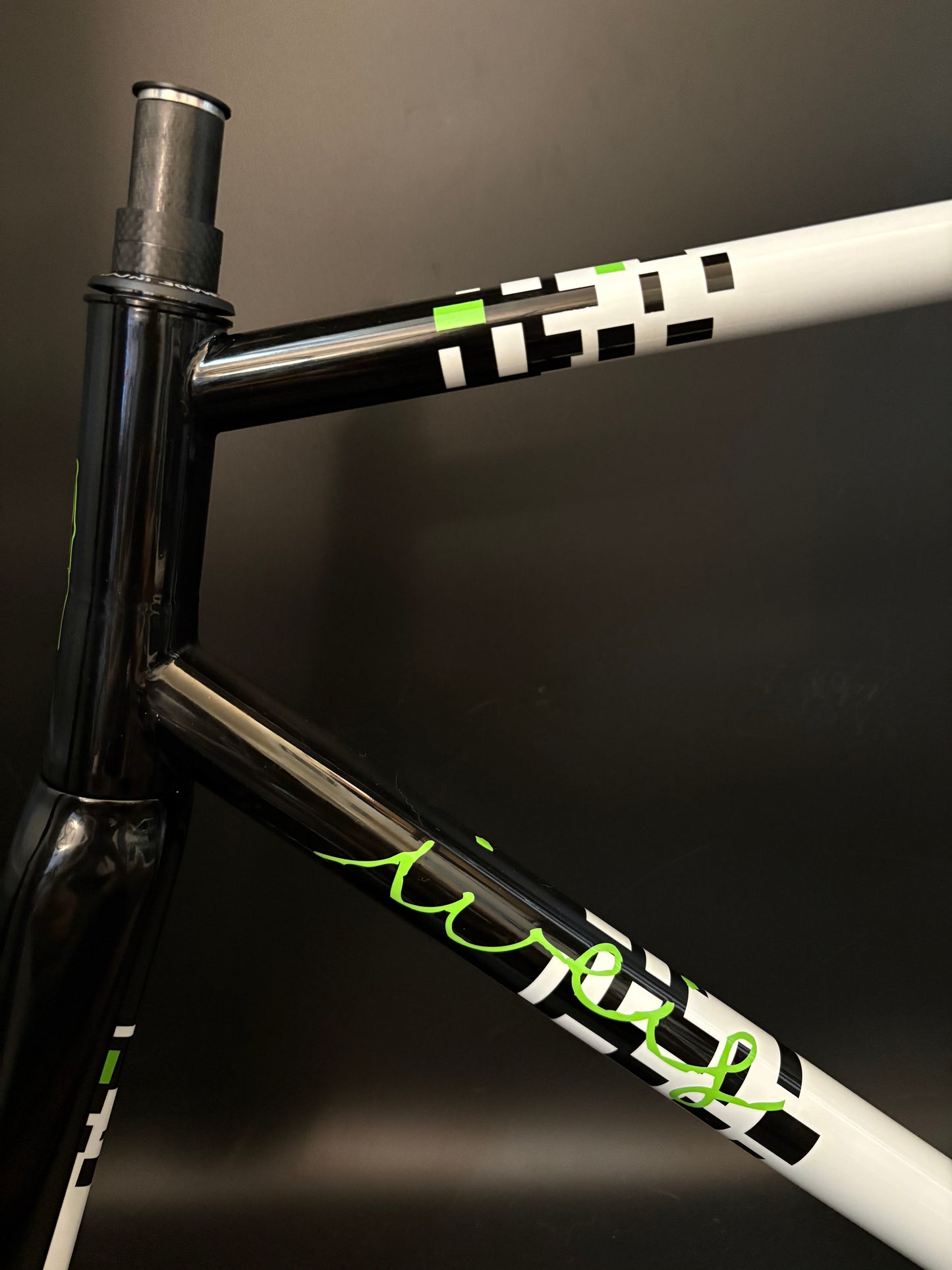 Weis Track Steel Frameset Black/White 58cm