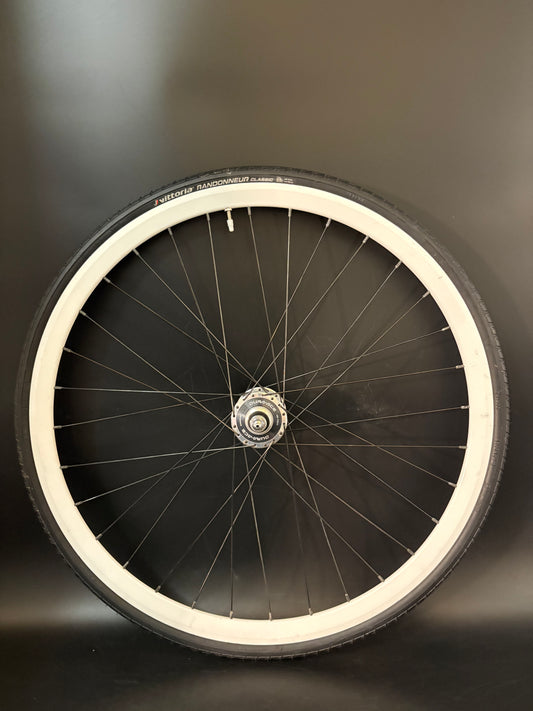 Velocity Deep V White / Dura Ace 7600 HF Rear Wheel 32h