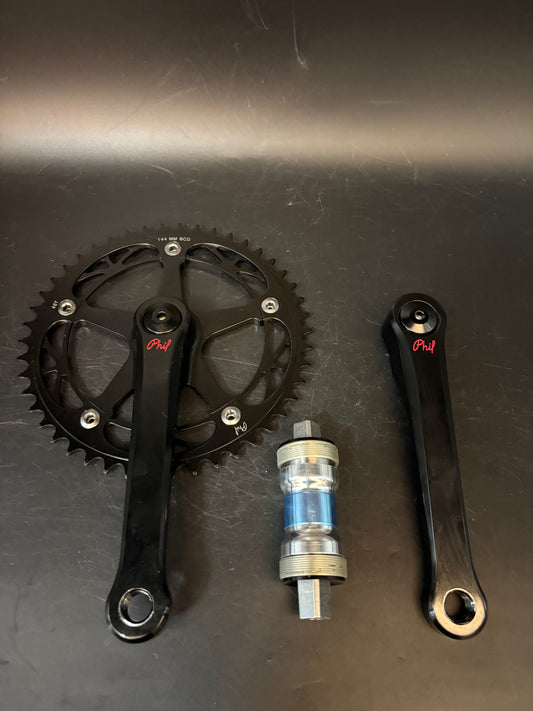Phil Wood Track Crankset Black 165mm 46t