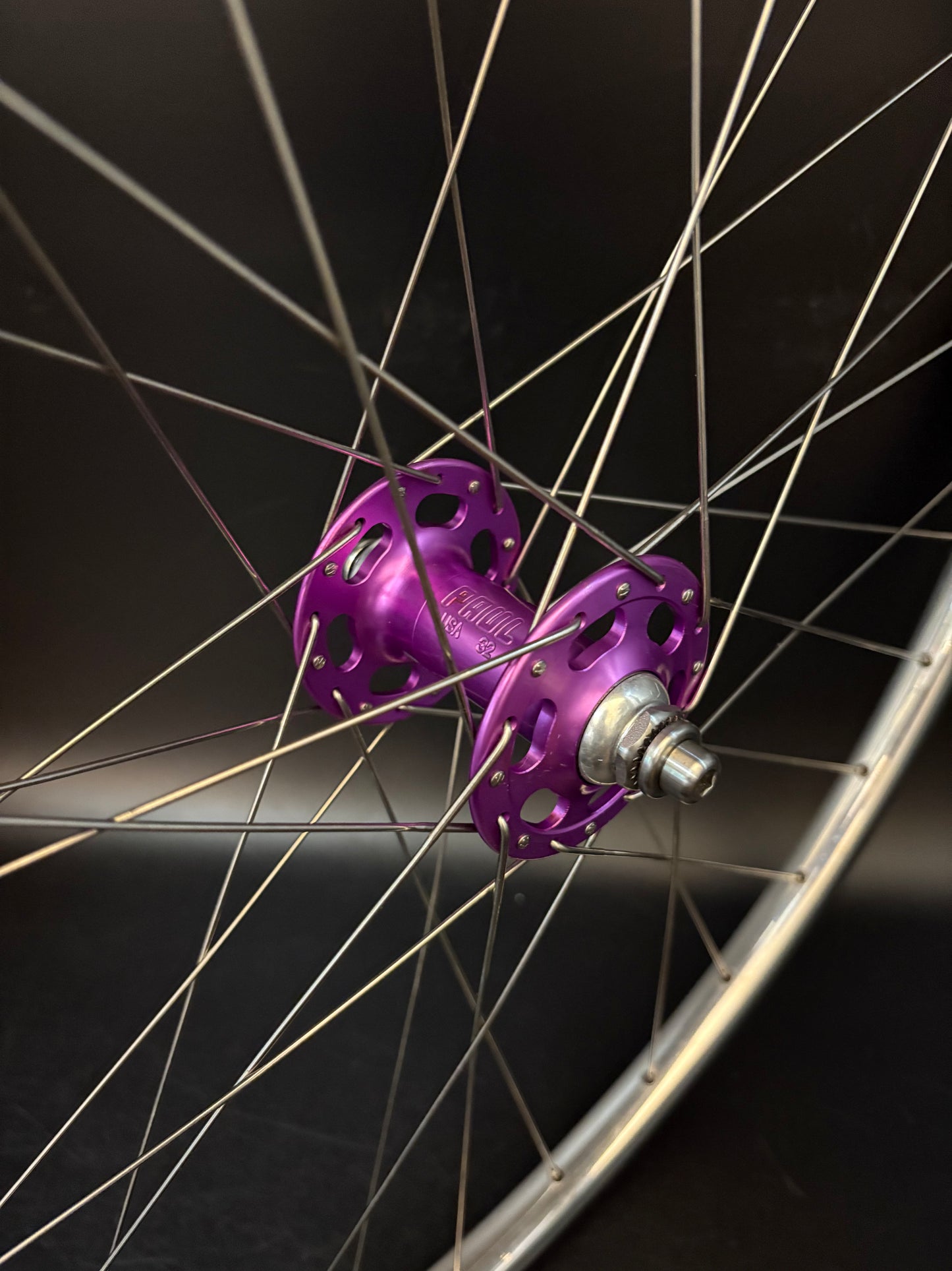 H Plus Son TB14 / Paul Components HF Wheelset Purple 32h