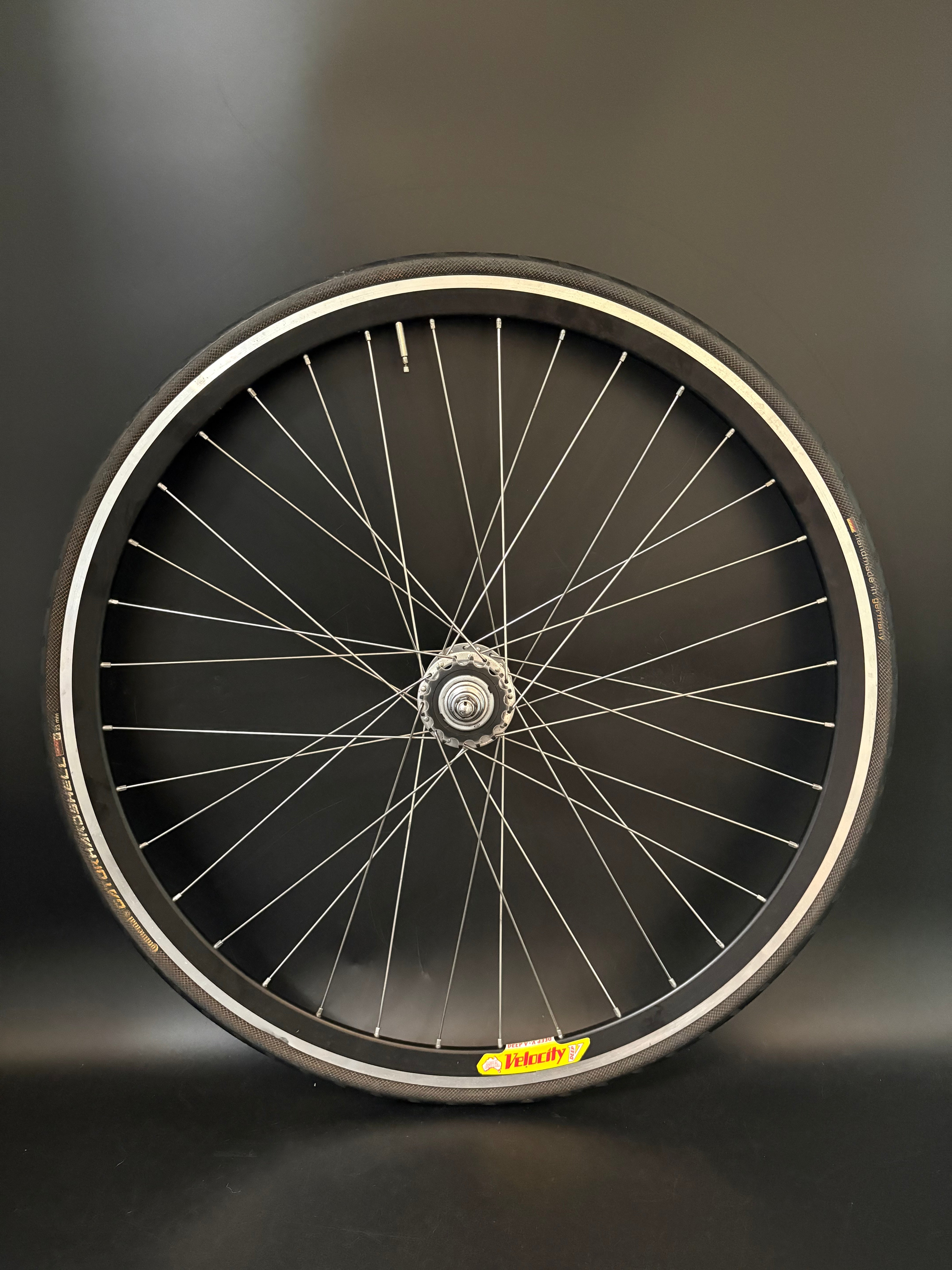 パーツ Velocity DEEP V 650c 36h Velocity Deep V / Campagnolo Record HF Wheelset Black 36h – Track Lab